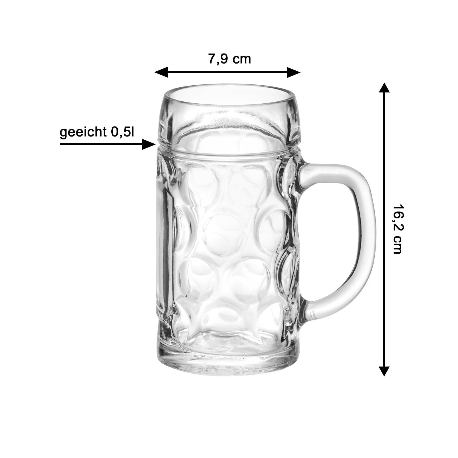 van Well Bierkrug »Bierkrüge geeicht München 0,5 Liter 2er Set transparent« günstig online kaufen