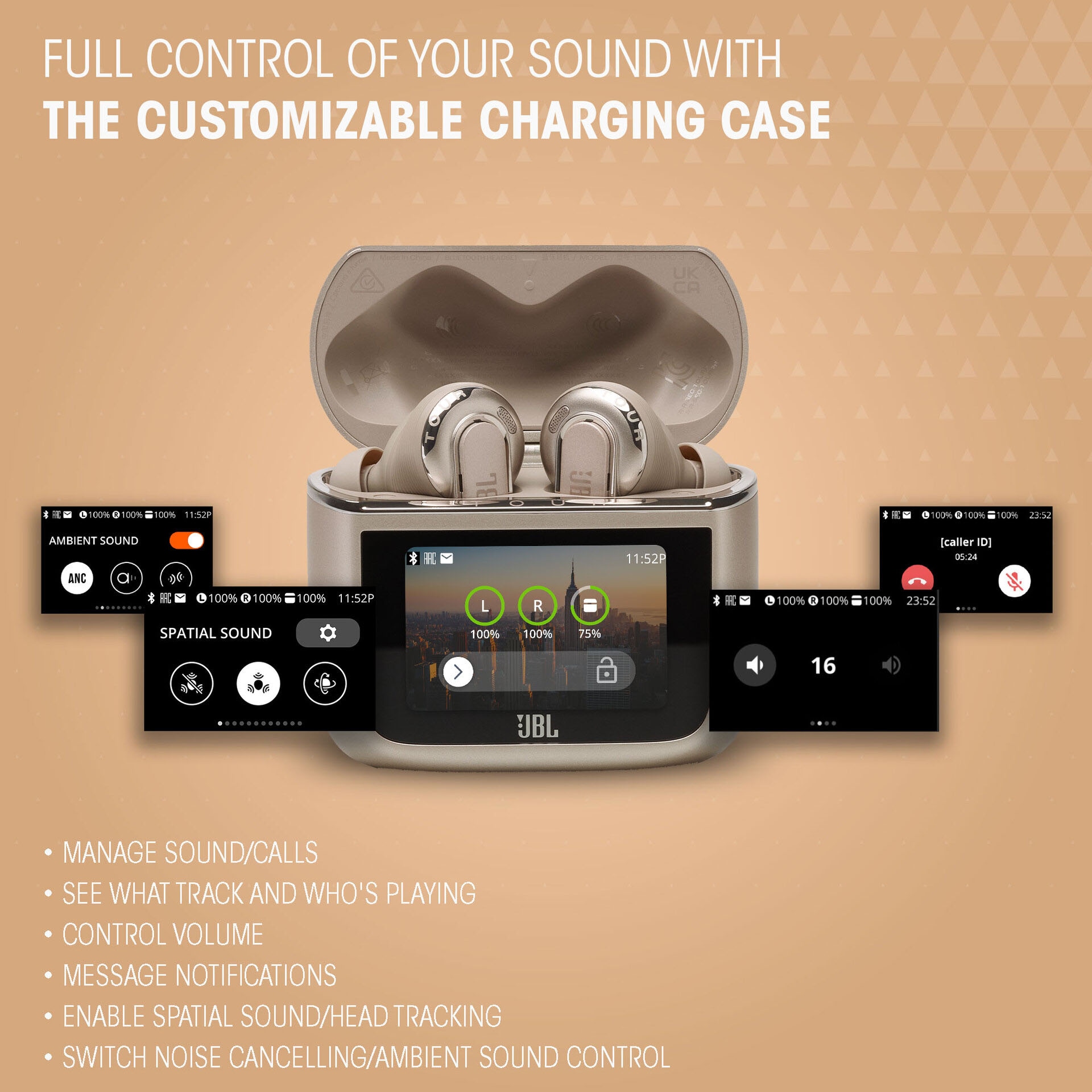 JBL wireless In-Ear-Kopfhörer »TOUR PRO 3 TWS« A2DP Bluetooth Active Noise Cancelling (ANC) | Freisprechfunktion | Stummschaltung