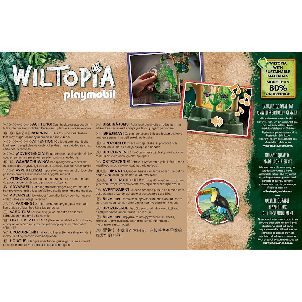Playmobil® Konstruktions-Spielset »Wiltopia - Nachtlicht Regenwald (71009), Wiltopia«, (69 St.), teilweise aus recyceltem Material; Made in Europe