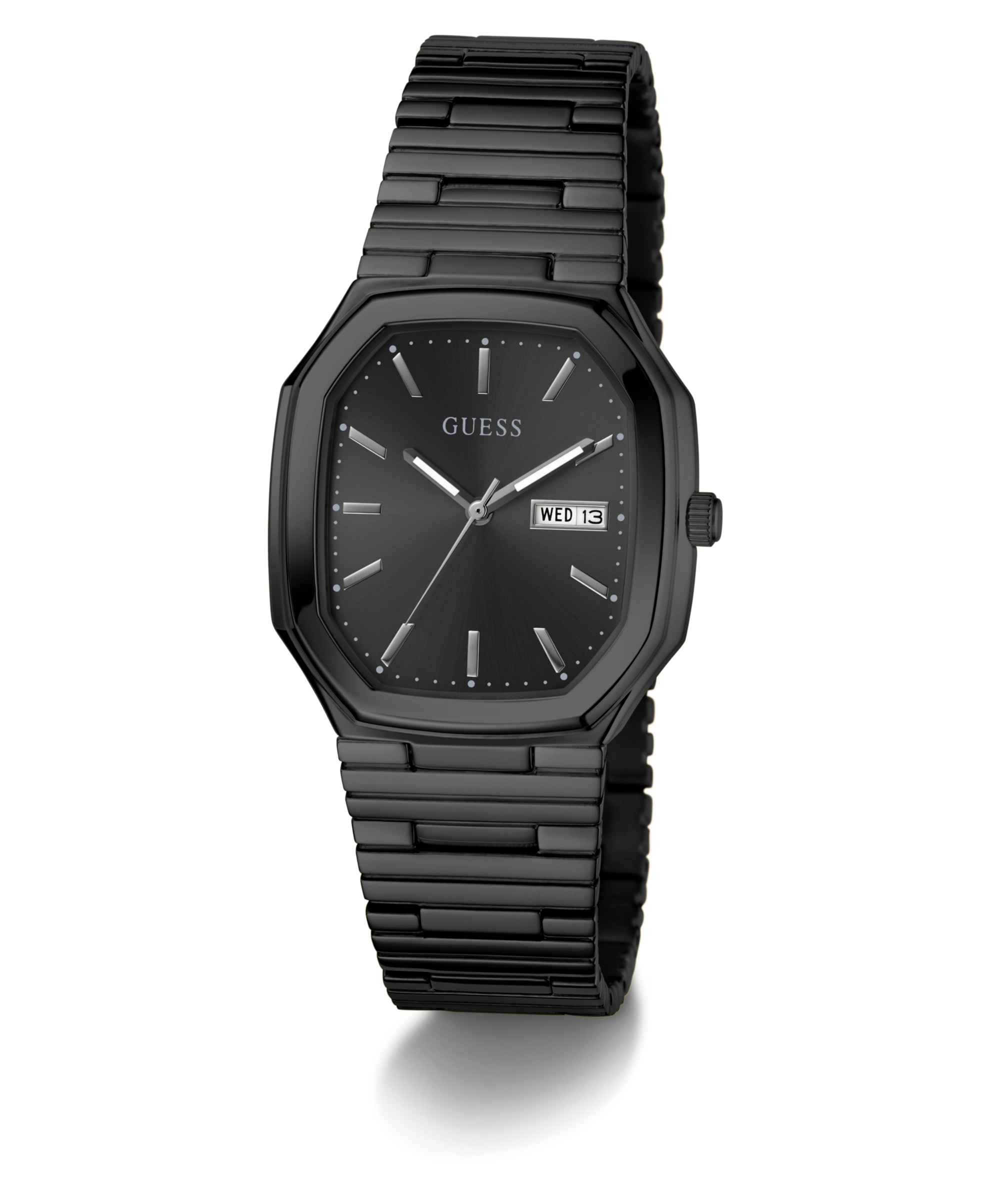 Guess Quarzuhr »OLIVER«, Armbanduhr, Herrenuhr, Edelstahlarmband, Datum