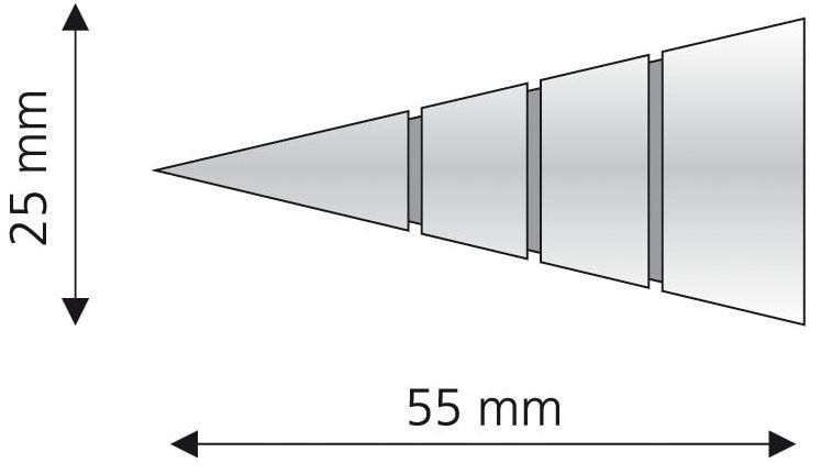 Liedeco Gardinenstangen-Endstück »Kegel mit Rille«, (Set, 2 St.), für Gardinenstangen Ø 16 mm