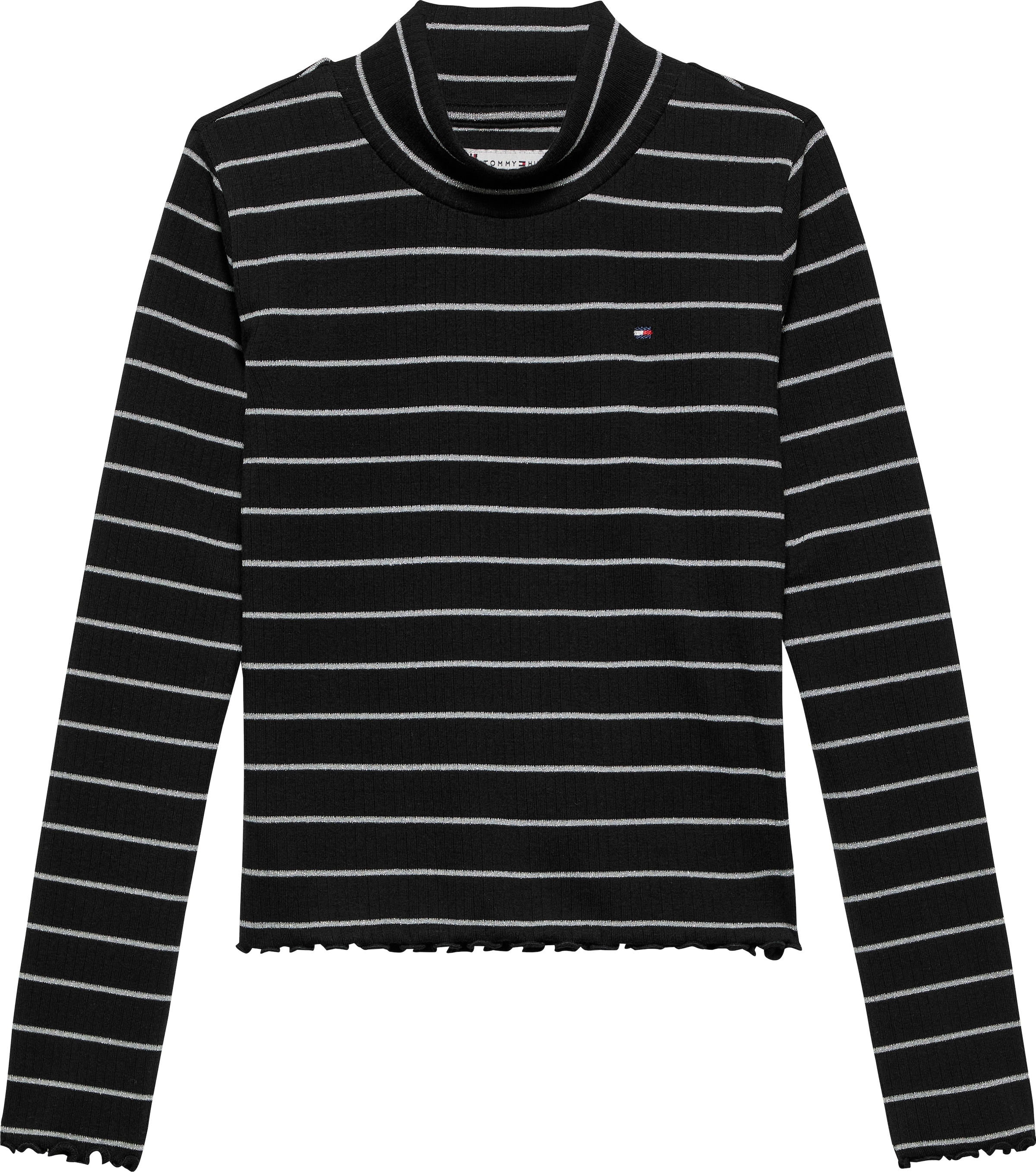 Tommy Hilfiger Langarmshirt »SPARKLE STRIPE MOCK NECK L/S« Kinder bis 16 Jahre