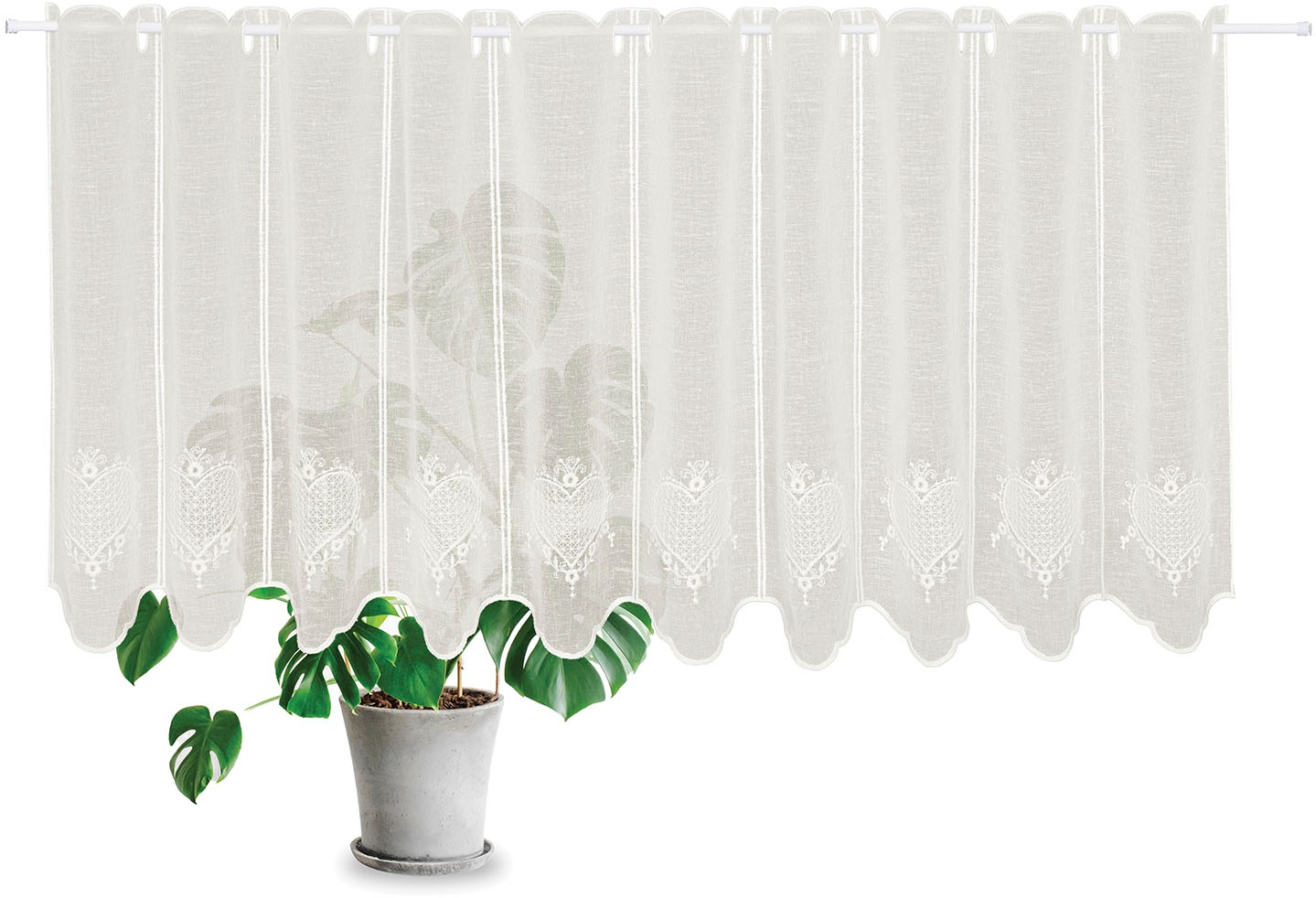 Gerster Scheibengardine »Elaine, nach Maß« Durchzuglöcher 1 Stk. tlg. SB-Bi günstig online kaufen