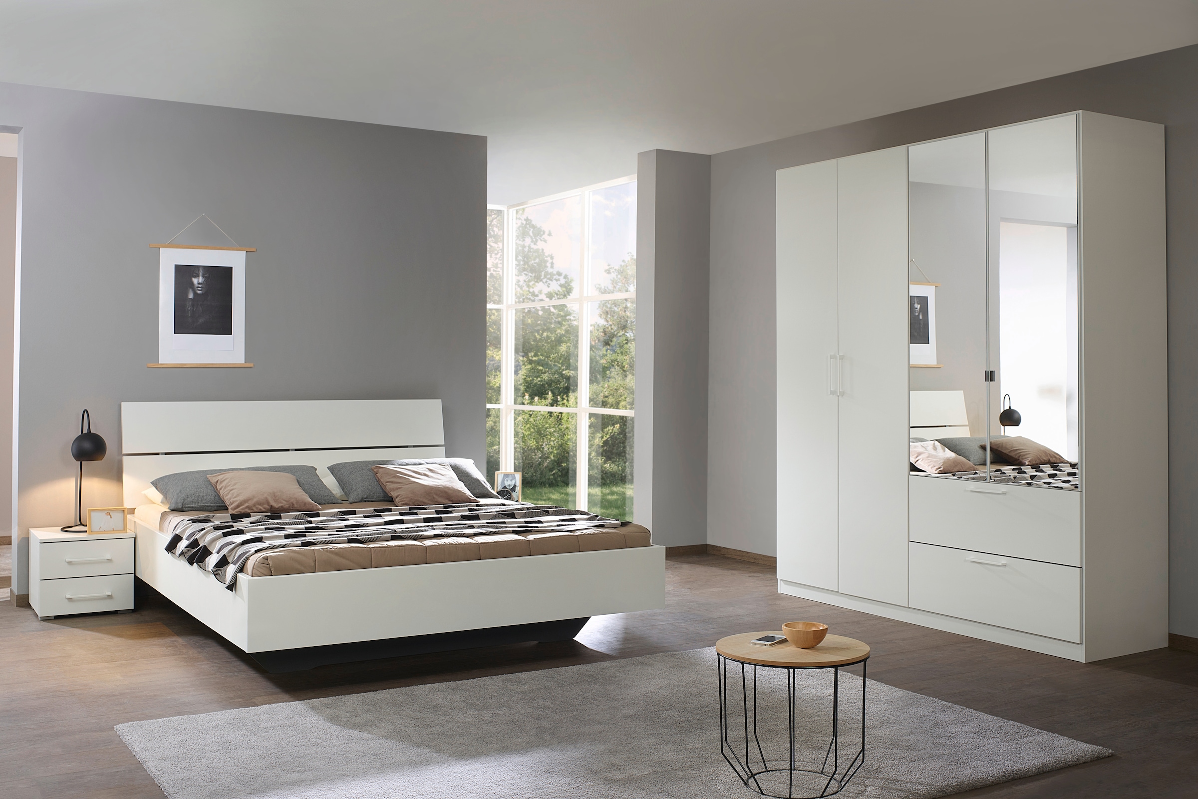 INOSIGN BY RAUCH Drehtürenschrank »Kleiderschrank Schrank Garderobe Wäscheschrank CHALLENGER«, mit Spiegeltüren und geräumigen Schubladen MADE IN GERMANY