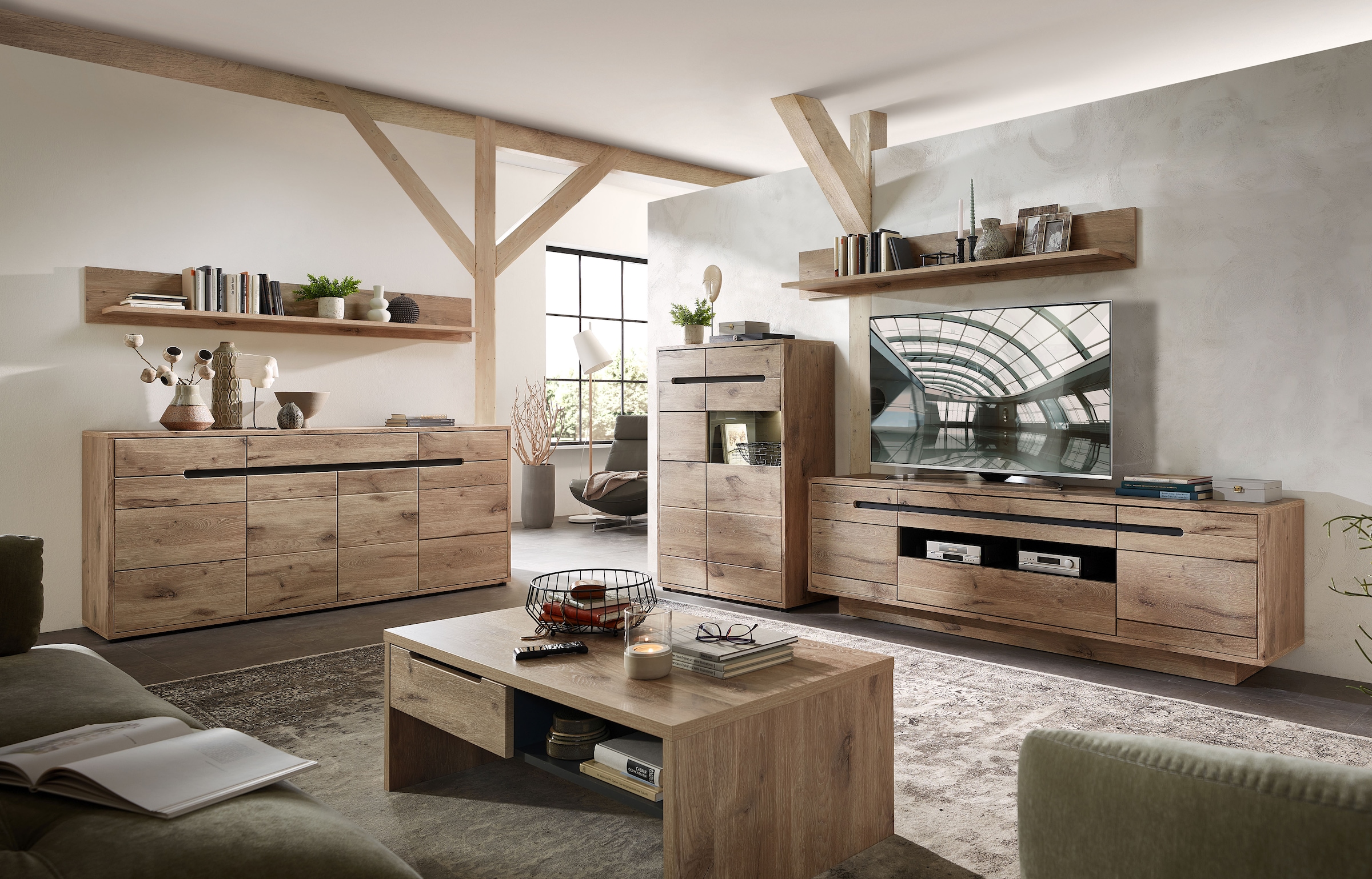 Innostyle Couchtisch »BELLANO, TOPSELLER!«, (1 St., Couchtisch), Maße: 110 x 40 x 65 cm (B/H/T), Eiche Optik