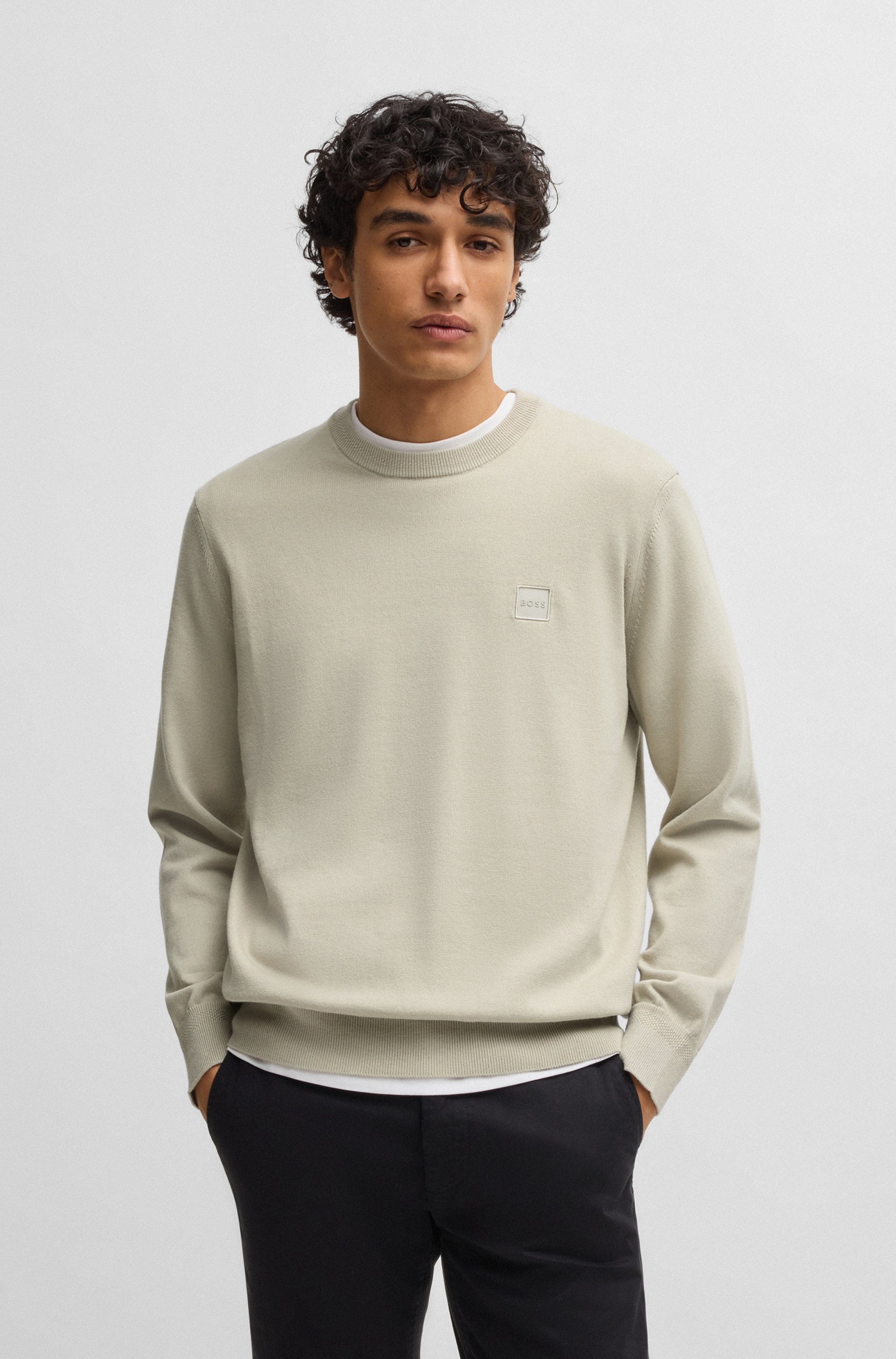 BOSS ORANGE Strickpullover »Kanovano«, mit Rundhalsausschnitt