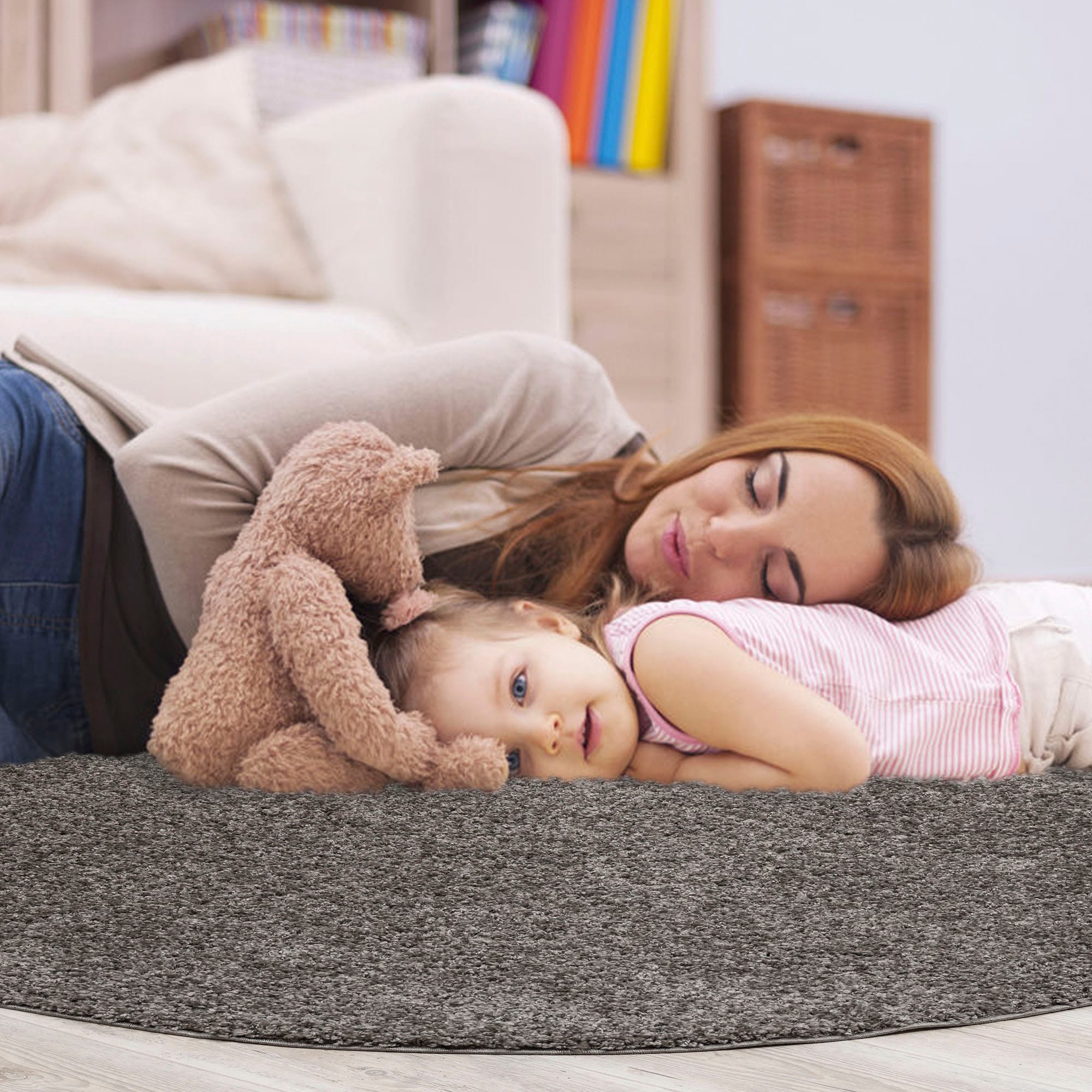 Sanat Hochflor-Teppich »LOCA«, rund, 30 mm Höhe, Wohnzimmer, Langflor, Shaggy, Schlafzimmer