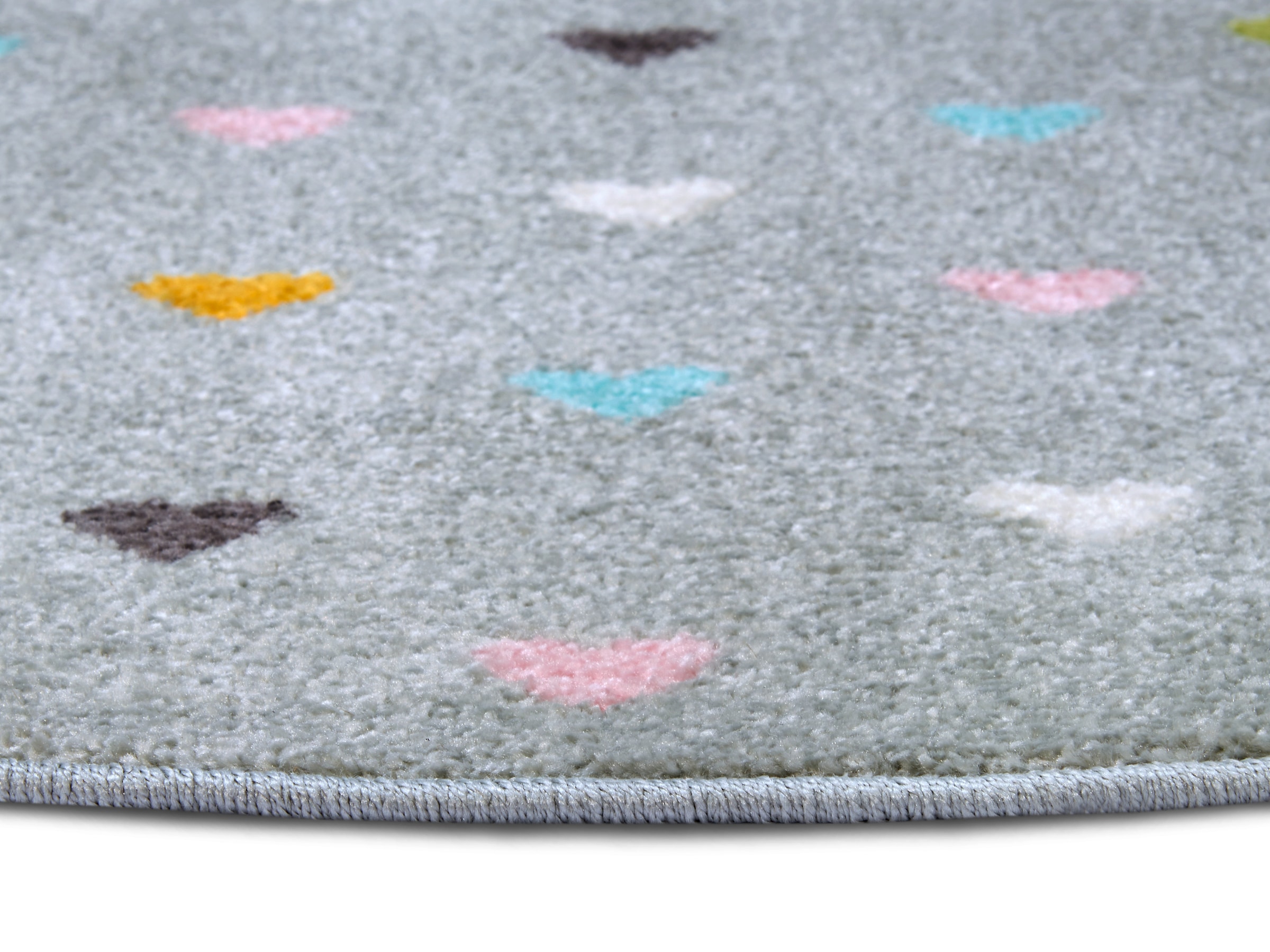 HANSE Home Kinderteppich »Adventures Little Hearts«, rund, 7 mm Höhe, Spielteppich, fest, Kinderzimmer, Kurzflor, Spielunterlage