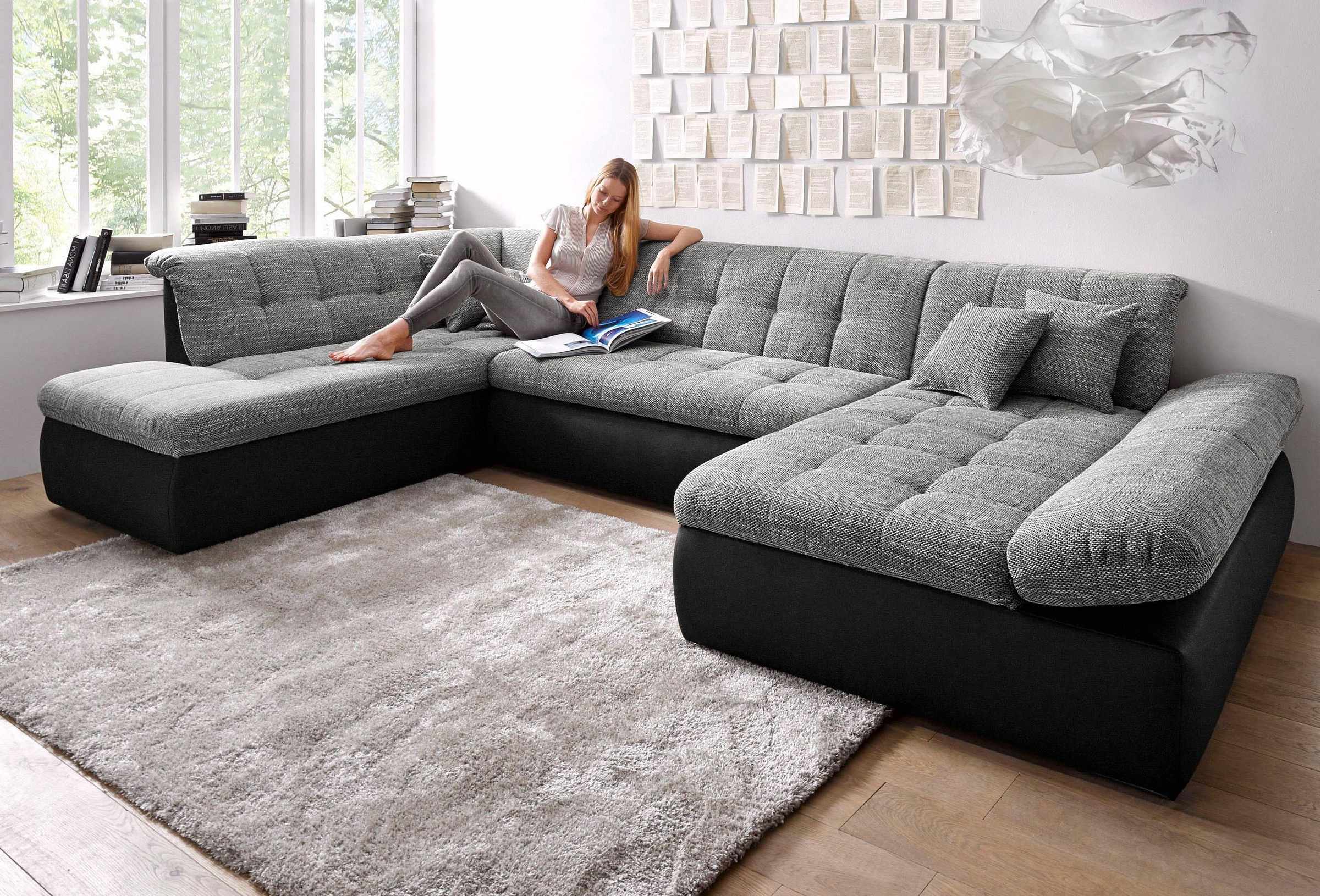 DOMO collection Wohnlandschaft »Moric U-Form, auch in Cord, Breite 353cm, v günstig online kaufen