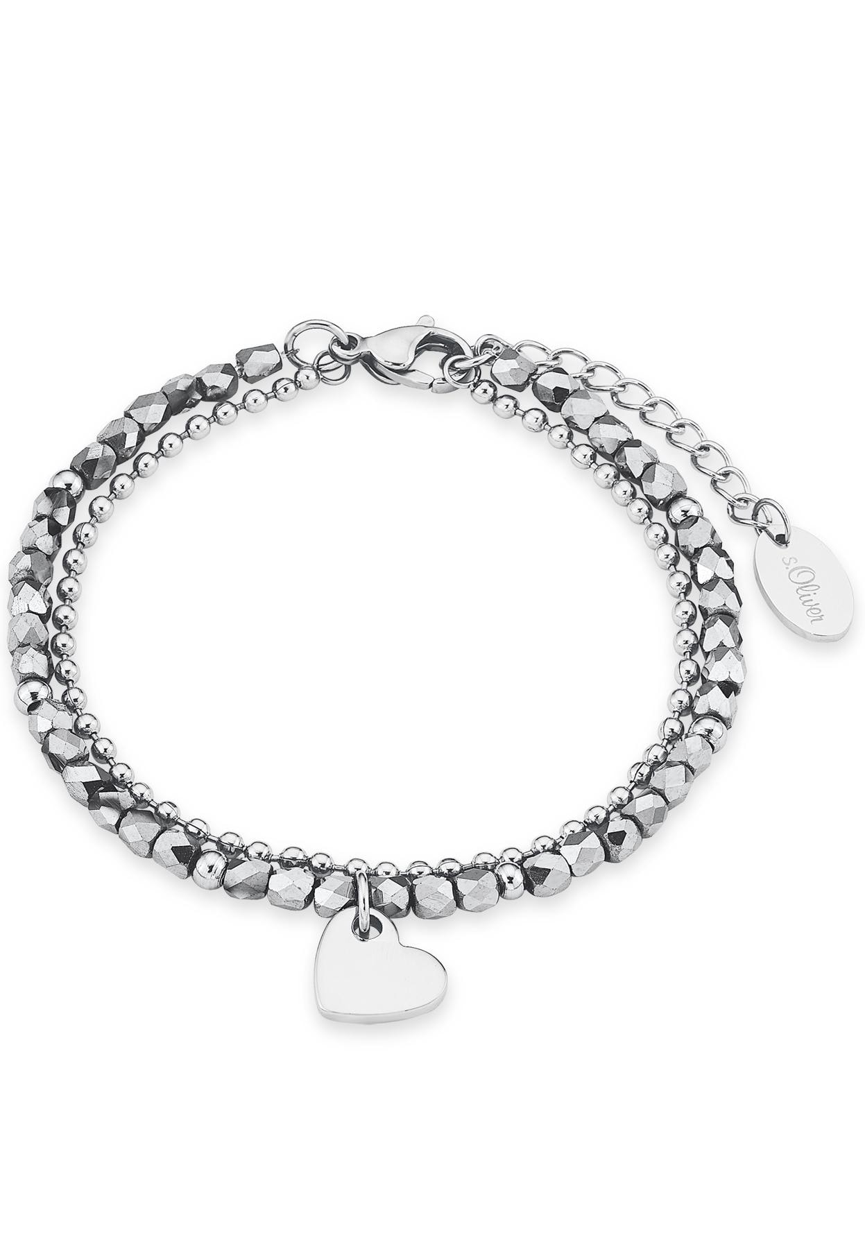 s.Oliver Online-Shop im Glassteinen »Herz, Armband kaufen 2018344«, mit