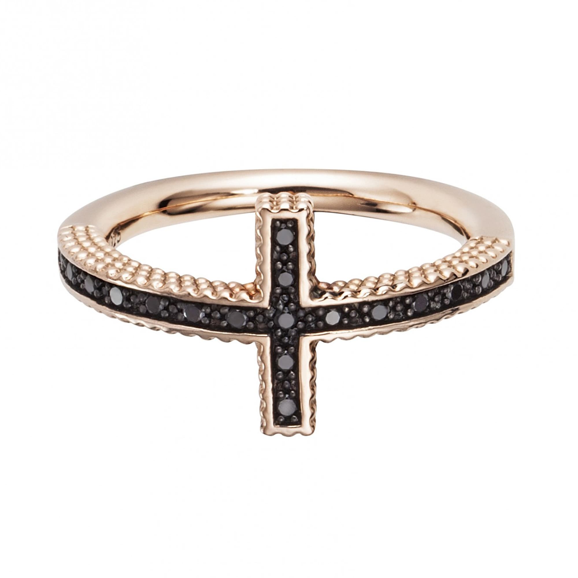 CAÏ Fingerring »925/- Sterling Silber rotvergoldet Spinell Kreuz« im  Online-Shop kaufen