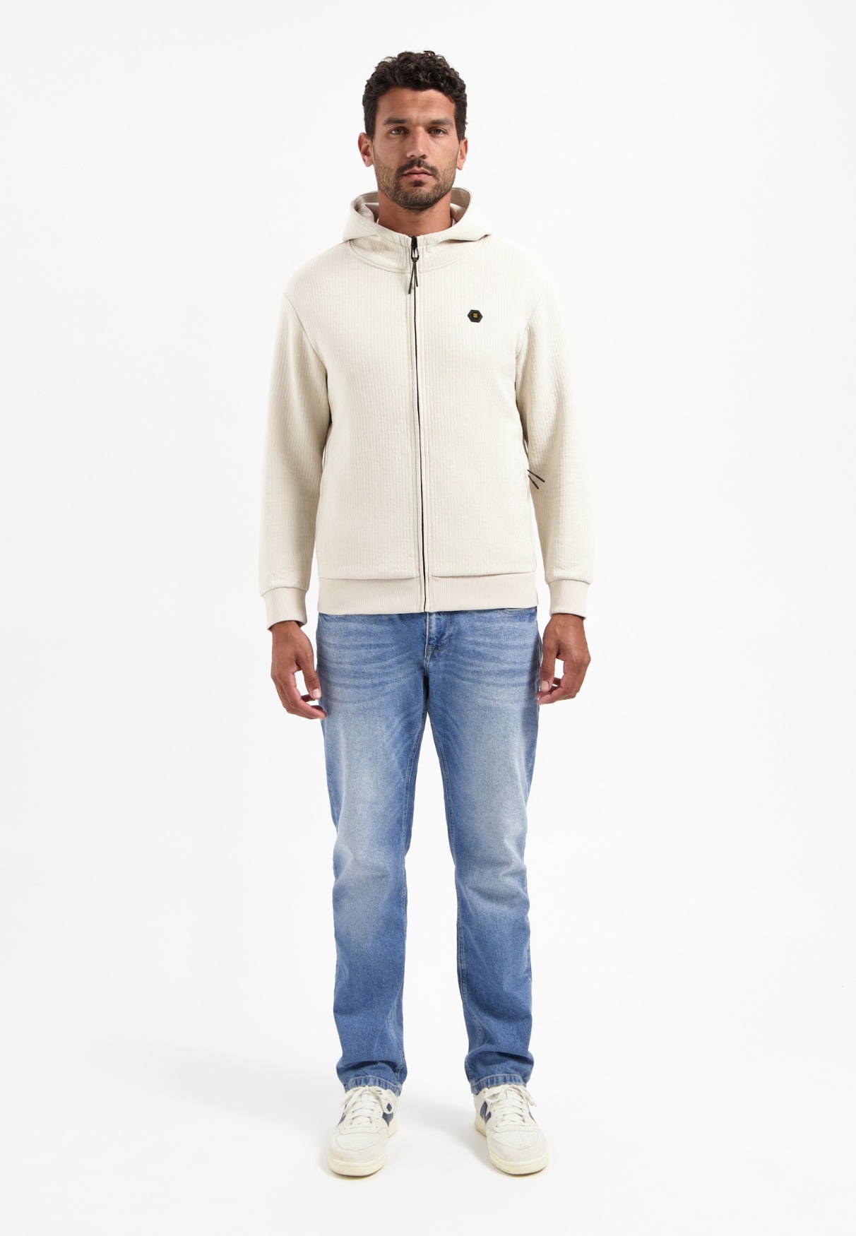 NO EXCESS Sweater »No Excess Strukturierte Kapuzenjacke«
