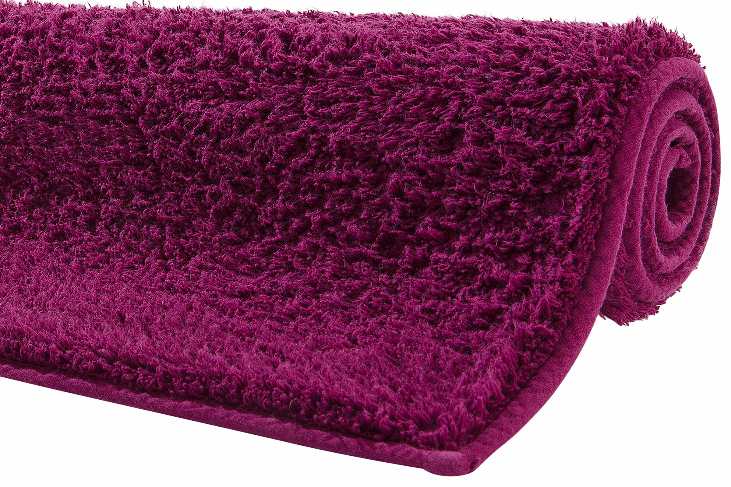 my home Badematte »Maren, Badvorleger, Badezimmer Teppich«, rutschhemmend beschichtet, fußbodenheizungsgeeignet, Bio-Baumwolle, Badteppich, Badematten auch als 3 teiliges Set