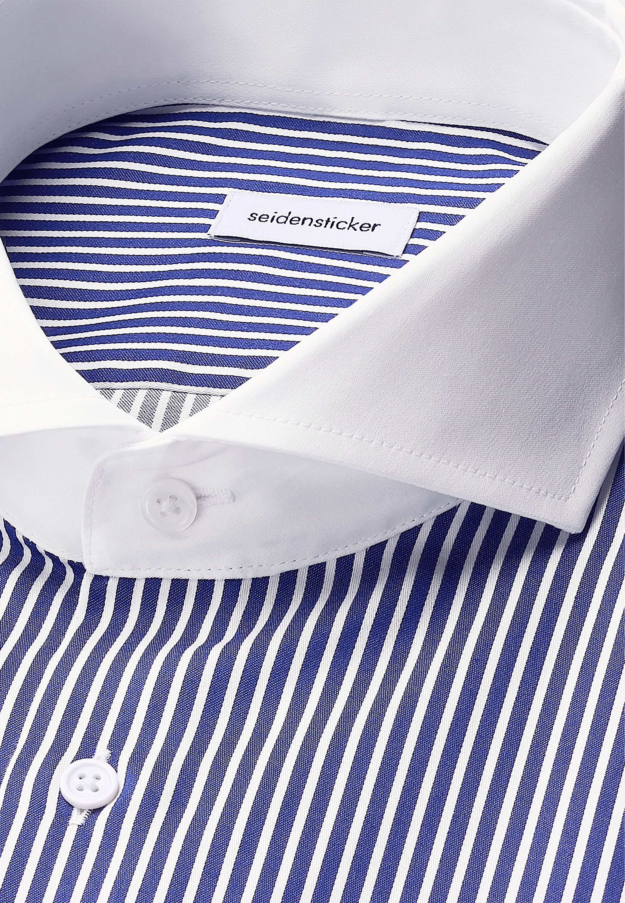 seidensticker Businesshemd »Schwarze Rose« Slim 1/1 Haifischkragen Gestreift