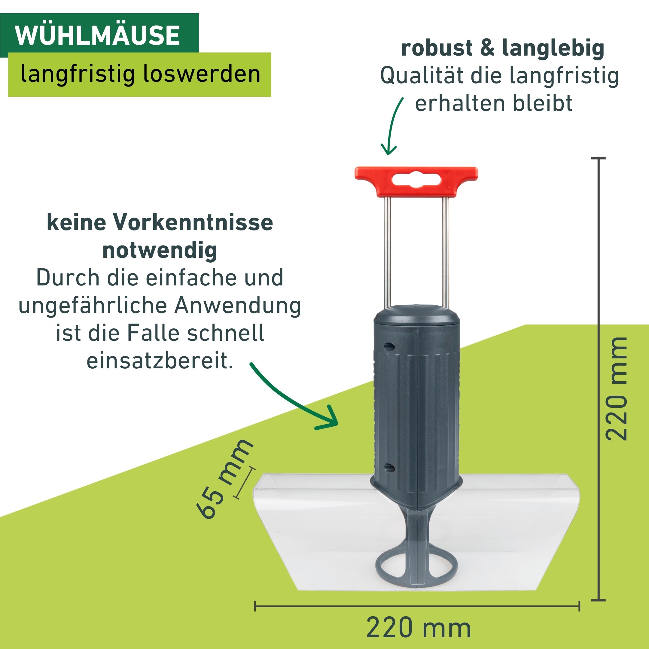 Windhager Schlagfalle »Wühlmausfalle Predator, wiederverwendbare Lebendfalle« Wühlmausbekämpfung robust und langlebig, schwarz