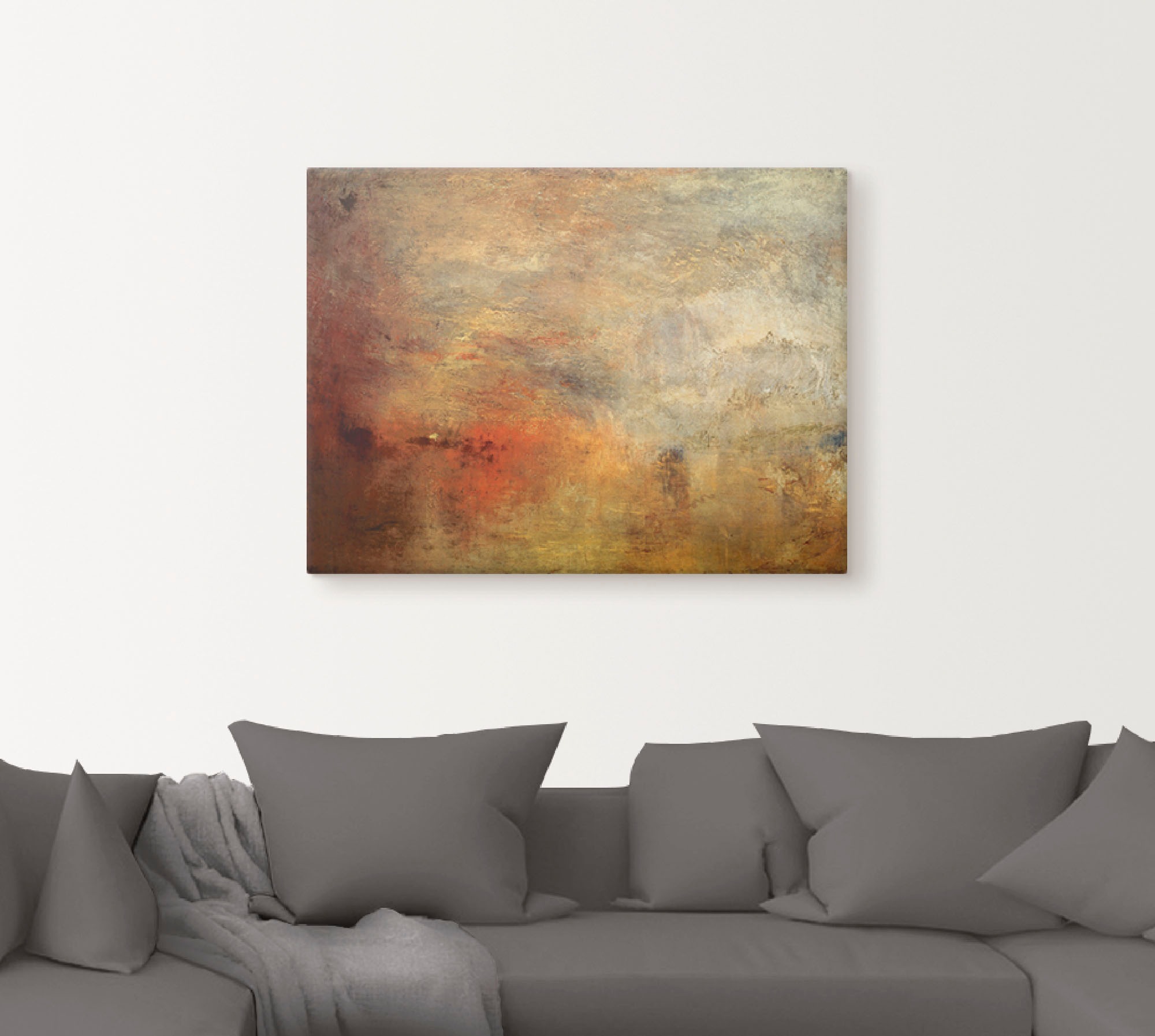 Artland Leinwandbild »Sonnenuntergang über einem See. 1840« Gewässer 1 Stk. günstig online kaufen