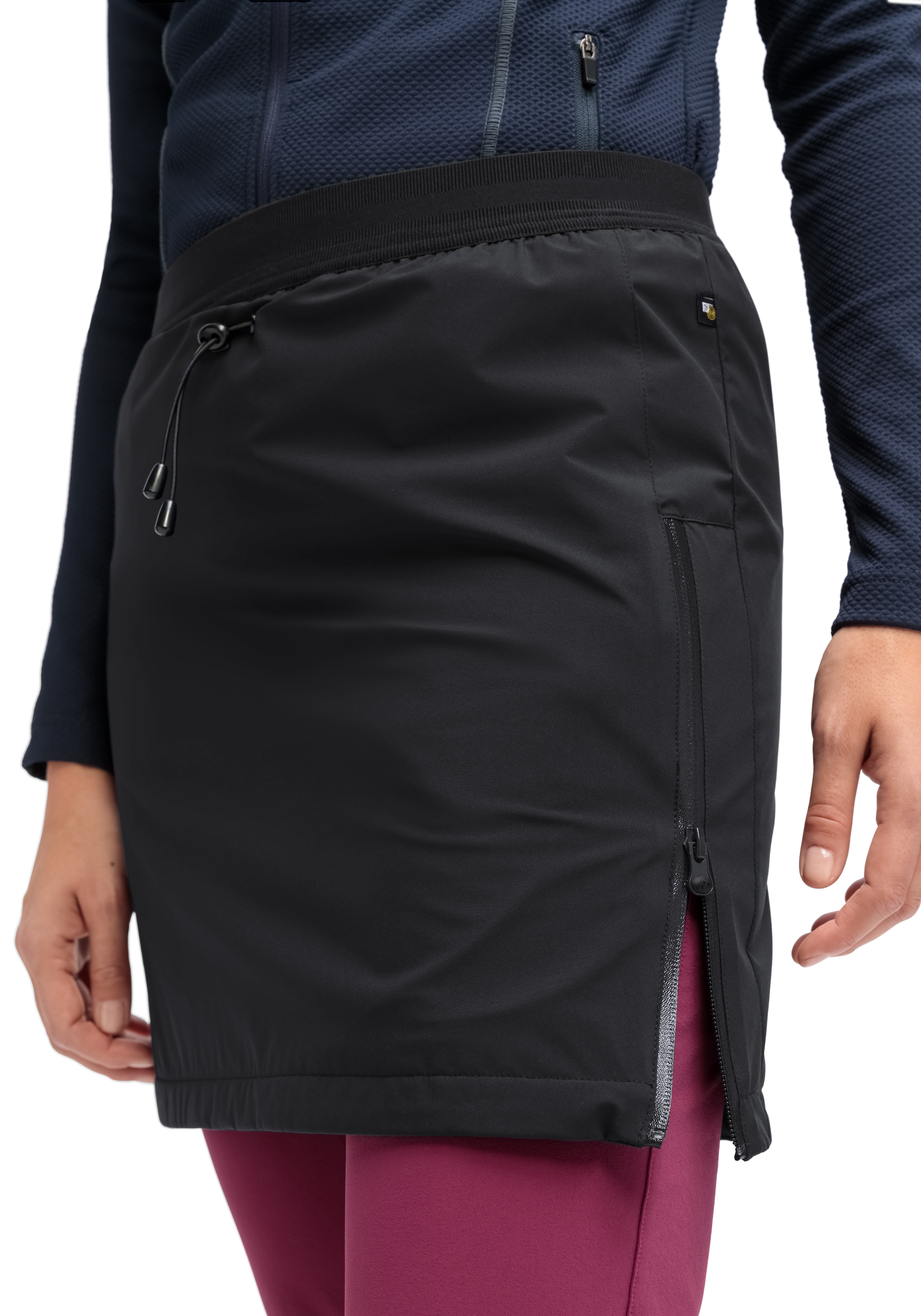 Maier Sports Midirock »RainSkirt Winter«, gefütterter Damen Rock, wasserabweisender Überrock, elastischer Bund