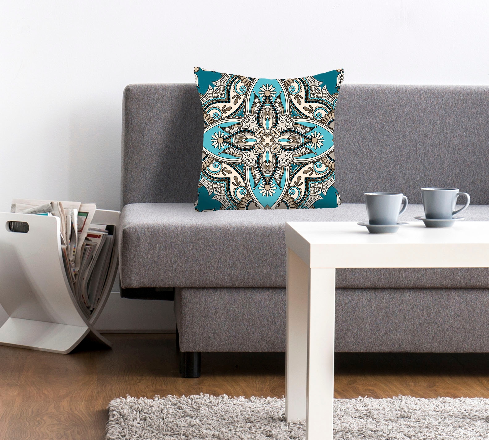 queence Dekokissen »Bluemento«, Kissenhülle,Blaue Ornamente,Winter,Festlich günstig online kaufen