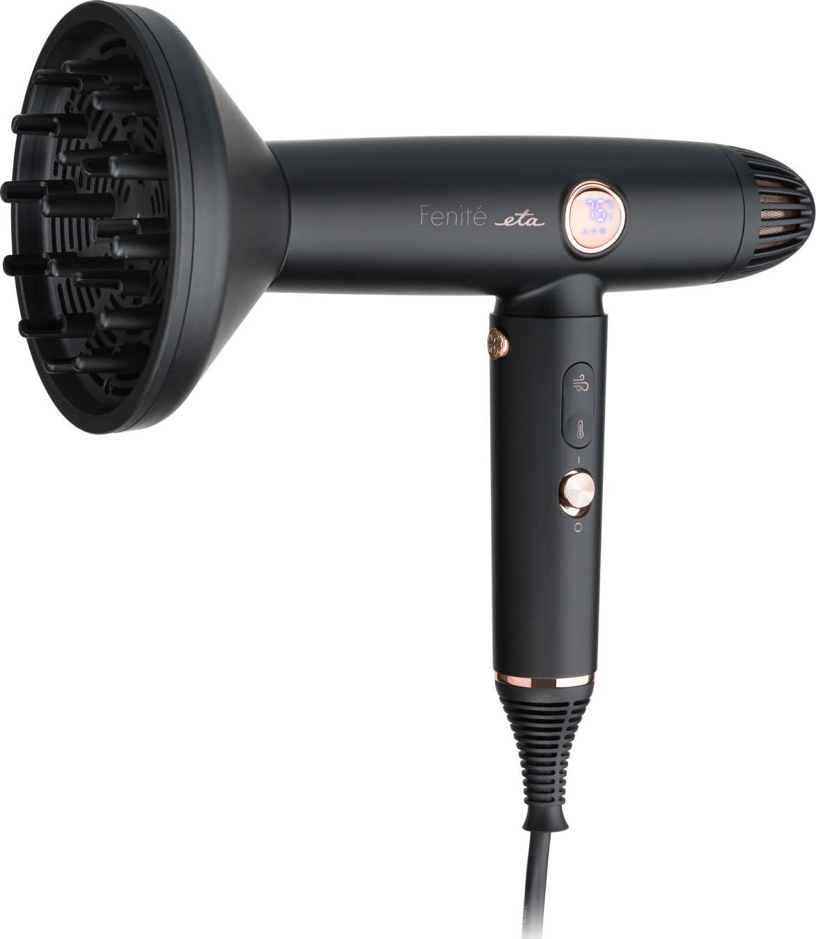 eta Ionic-Haartrockner »Fenite Black Edition ETA931990000«, 1400 W, 3 Aufsätze, Verfügt über ein magnetisches Befestigungssystem