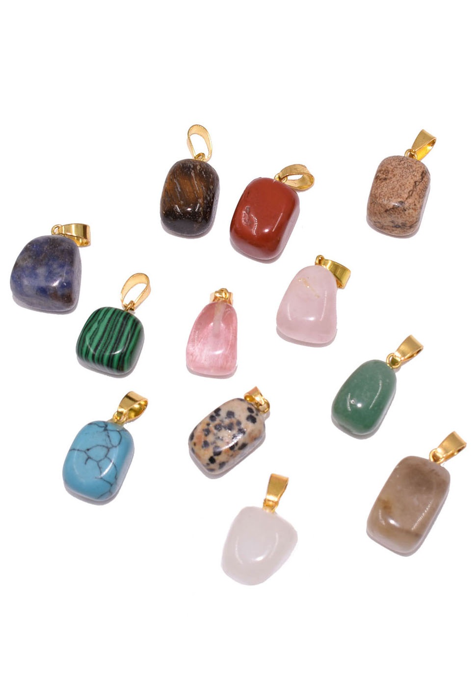 Firetti Kette und Anhänger Set »Multipack Schmuck Geschenk Halskette Edelsteine«, (Set, 13 tlg.), Made in Germany - mit Edelsteinen