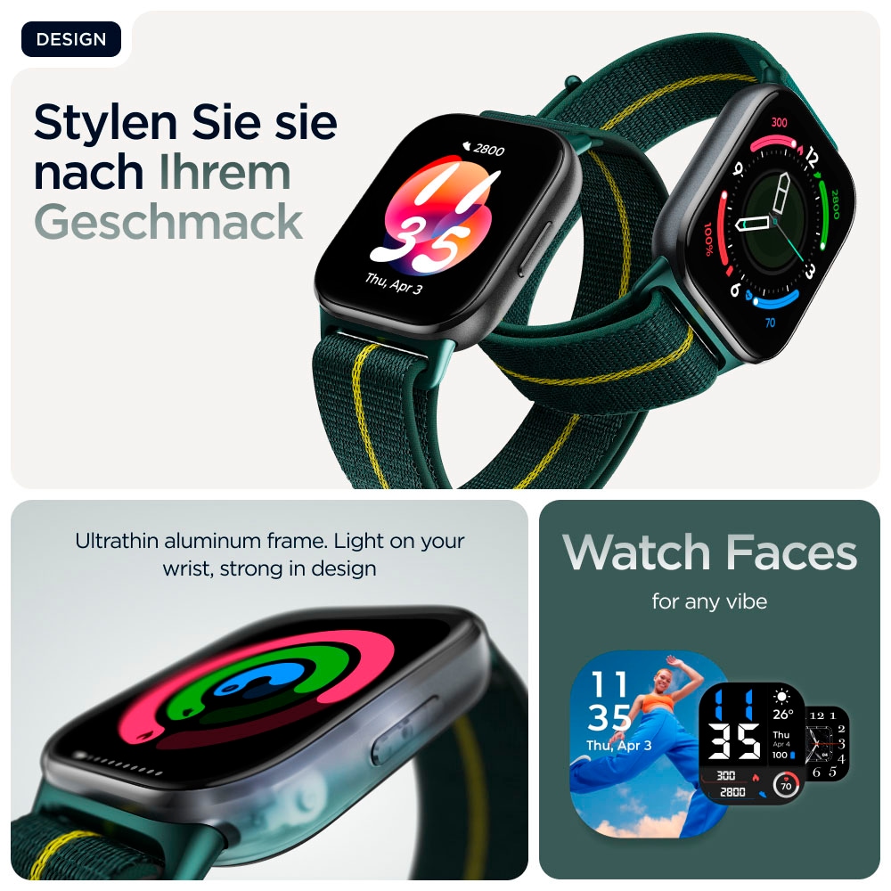 Motorola Smartwatch »moto Watch FIT«, (/ 1,9 Zoll), RTOS, 0,25 GB,)