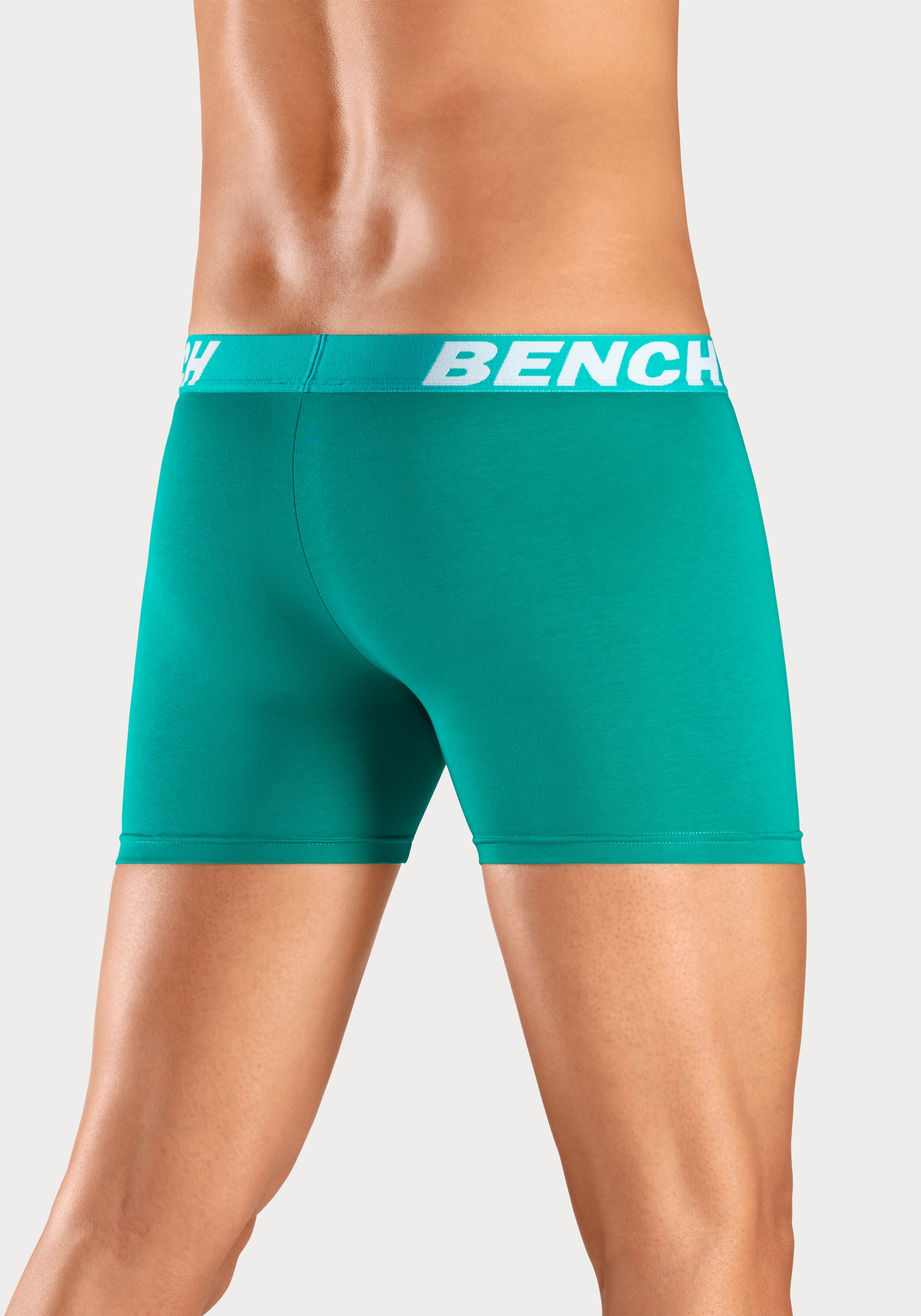 Bench. Boxer »Boxershorts für Herren«, (Packung, 4 St.), Unterhose mit längerer Beinform aus Baumwollmischung