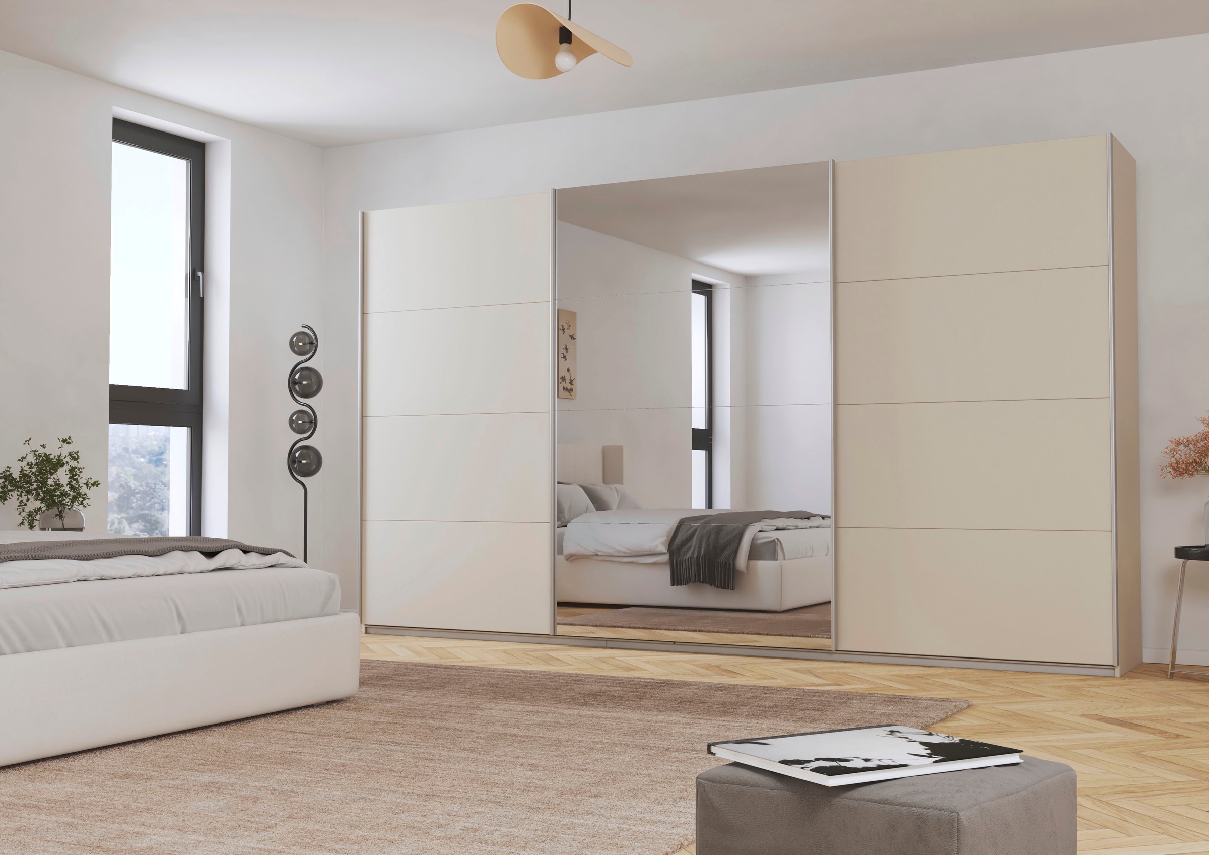 rauch Schwebetürenschrank »Kleiderschrank Schrank OTTO´S CHOICE Garderobe AGORDO«, (in zwei Griff-Farben), Top Innenausstattung, in 4 Breiten und 2 Höhen MADE IN GERMANY