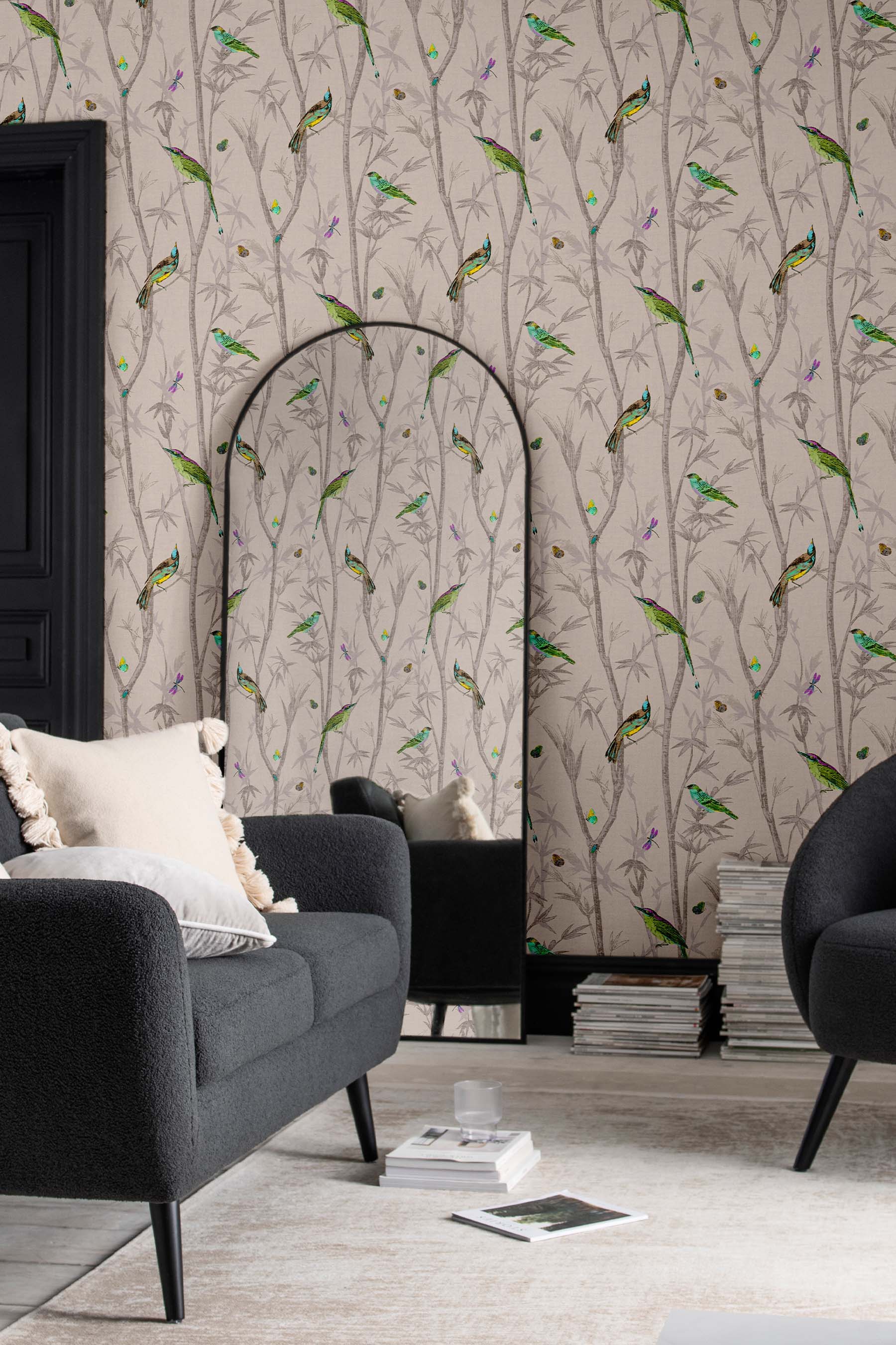 Next Vliestapete »Vogel Vliestapete 10mx52cm« botanisch glatt Chinoiserie V günstig online kaufen