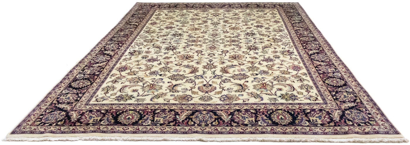 morgenland Wollteppich »Maschad Durchgemustert Beige 342 x 248 cm«, rechtec günstig online kaufen