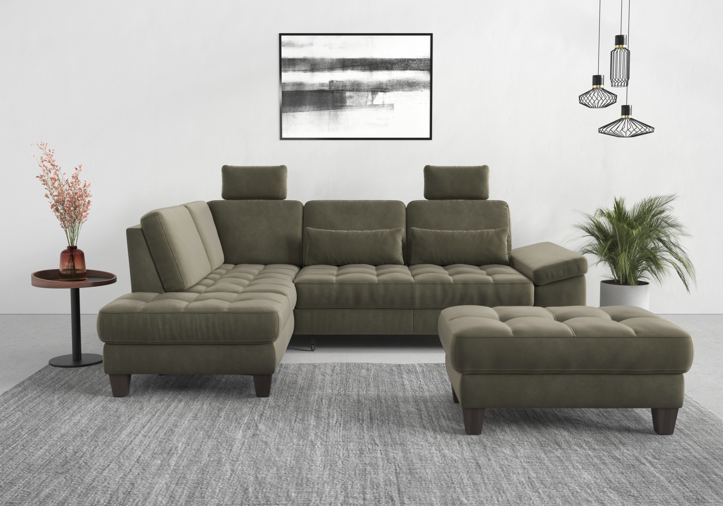 sit&more Ecksofa »Westham L-Form«, mit Ottomane, mit oder ohne Bettfunktion, Bettkasten, Verstellung