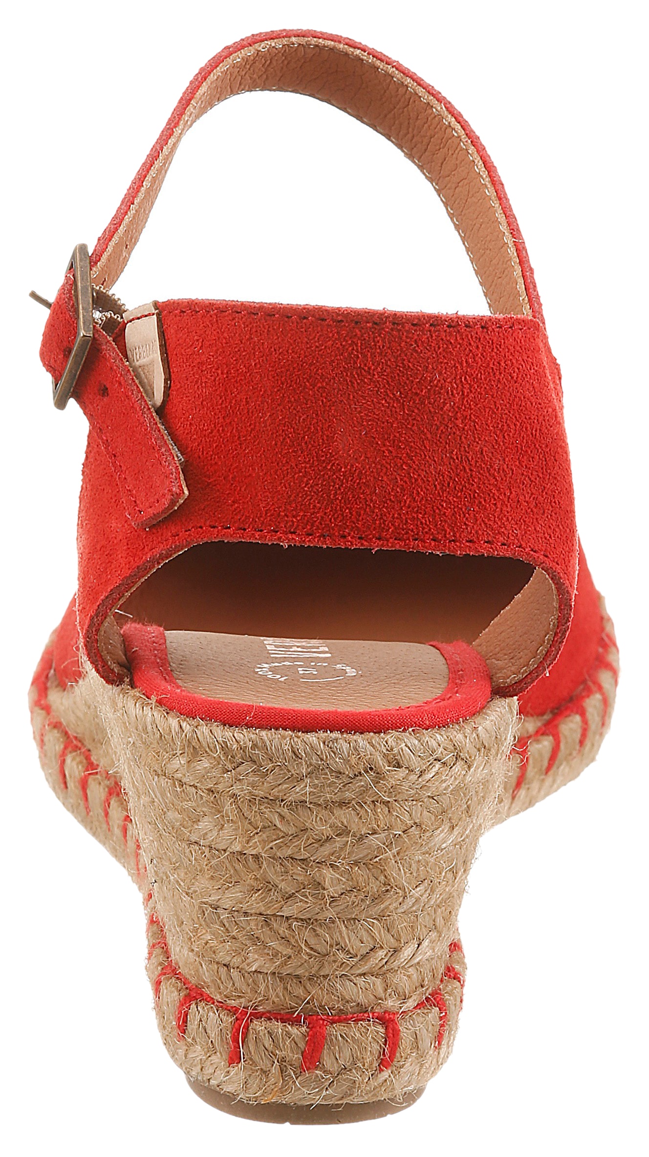 VERBENAS Slingpumps  Keilsandalette, Sommerschuh, Urlaubsschuh mit Bastbesatz