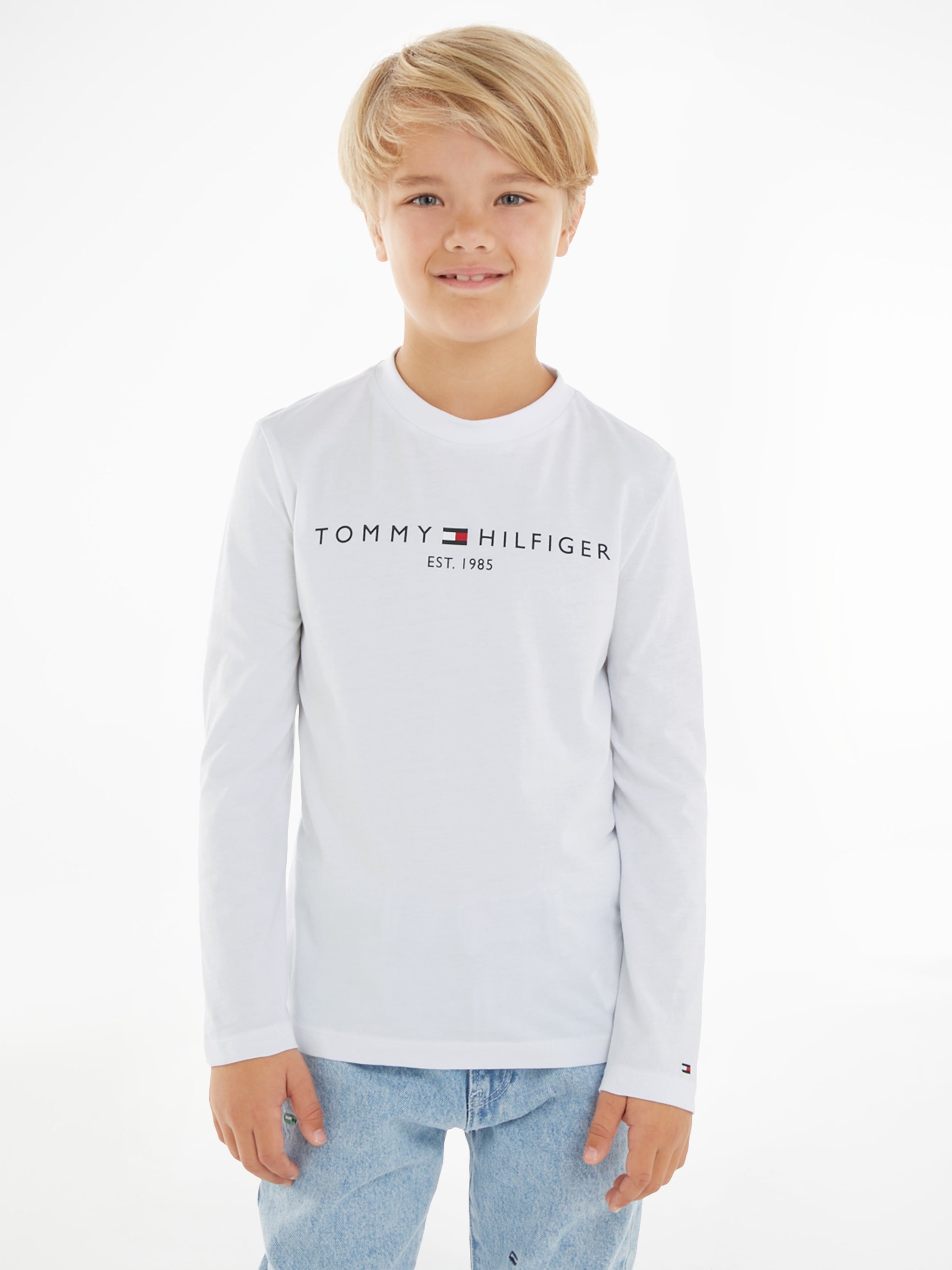 »ESSENTIAL Hilfiger L/S«, für TEE Tommy Online-Shop Jungen Mädchen kaufen im und Langarmshirt