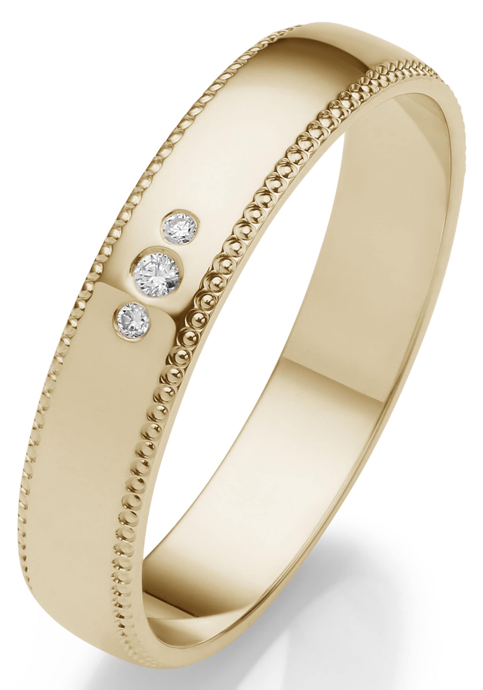 Firetti Trauring »Schmuck Geschenk Gold 375 Hochzeit Ehering "LIEBE"«, Made in Germany, wahlweise mit oder ohne Brillanten