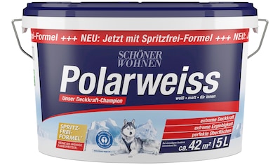SCHÖNER WOHNEN-Kollektion Wandfarbe »Polarweiss«, 5 Liter, mit Spritzfrei-Formel -... kaufen