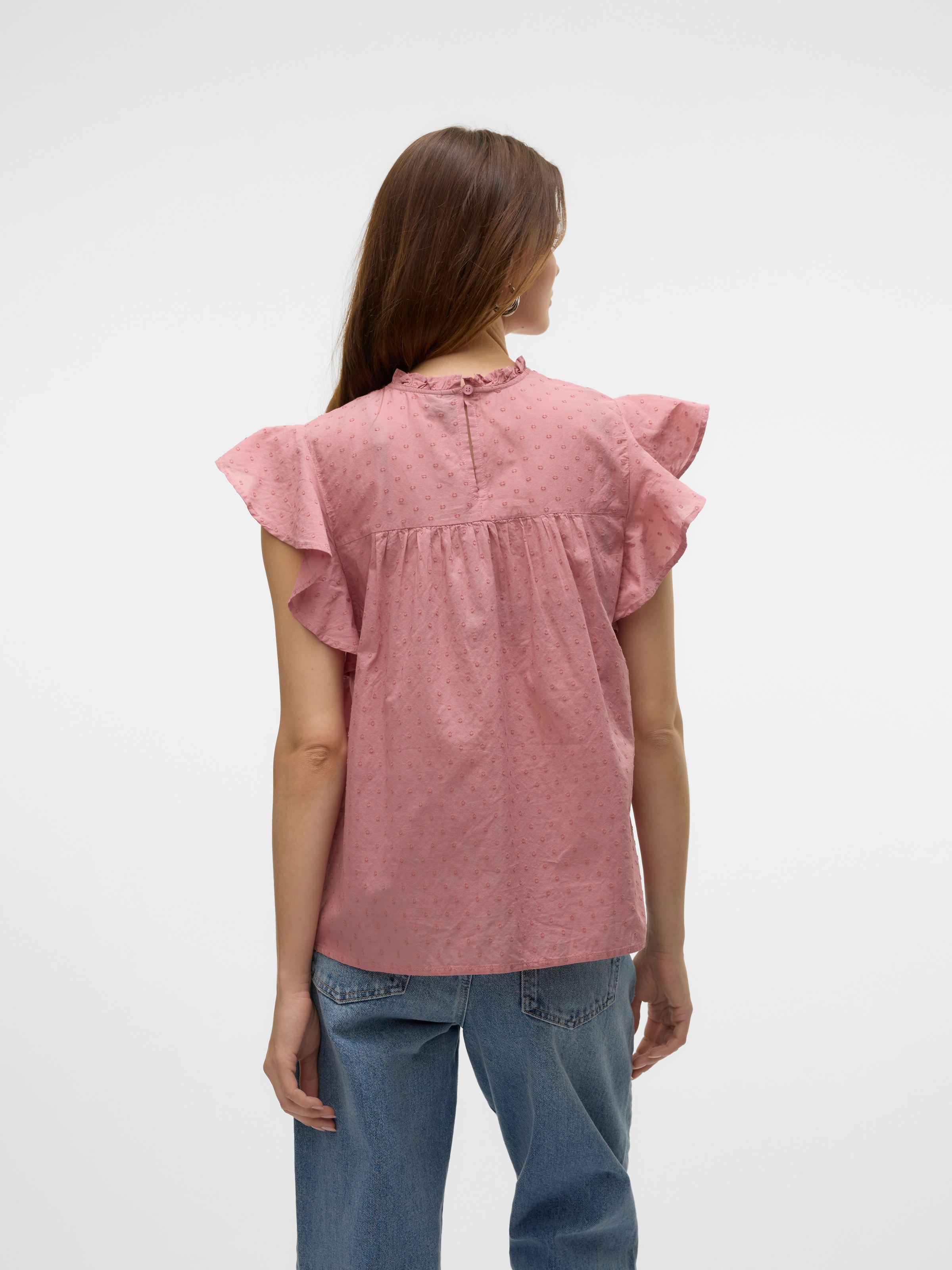 Vero Moda Blusenshirt »VMTRINE SL LACE TOP WVN NOOS«