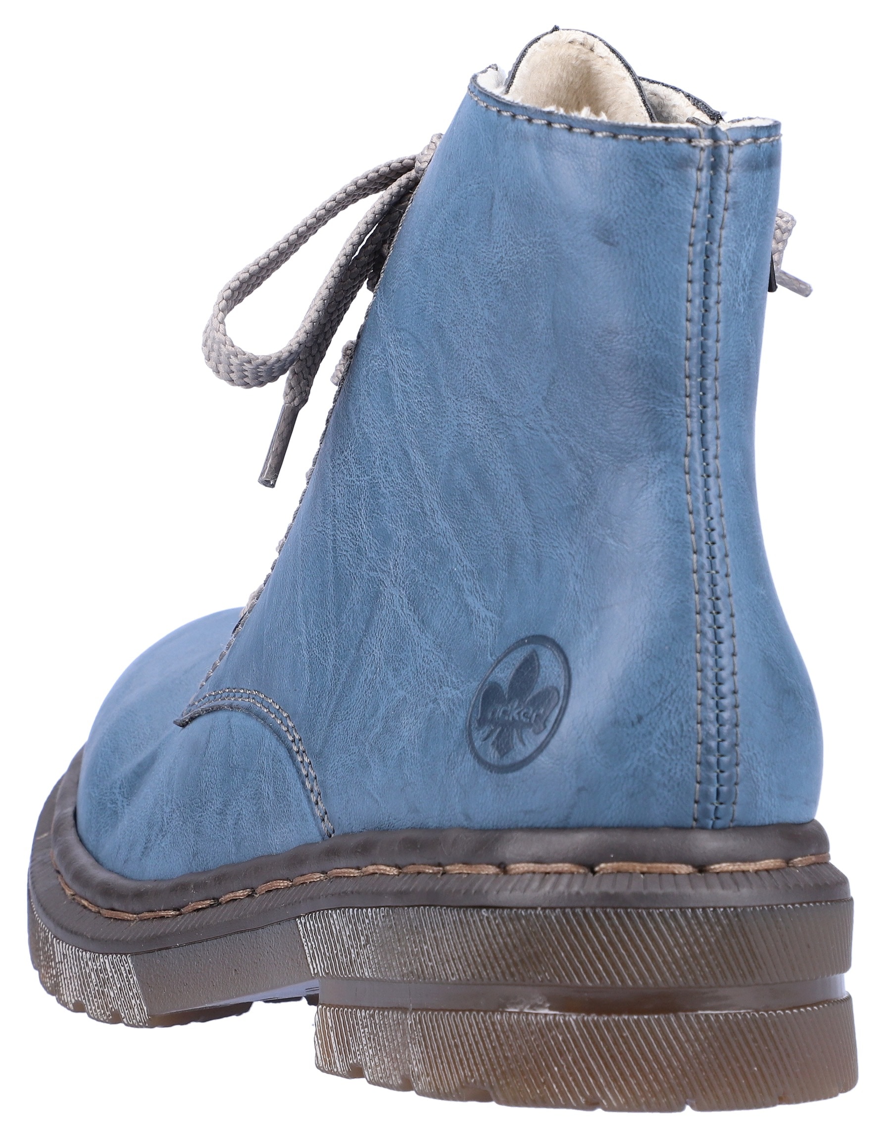 Rieker Schnürboots, Schnürstiefelette, Blockabsatz, mit Logoprägung