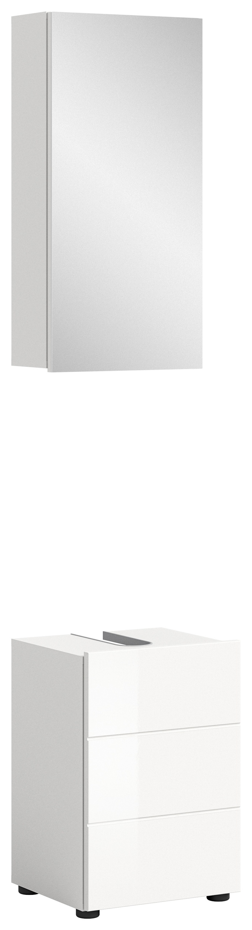 welltime Badmöbel-Set »BIEL, TOPSELLER, 2 teilig, inkl. Beleuchtung, MDF Fr günstig online kaufen