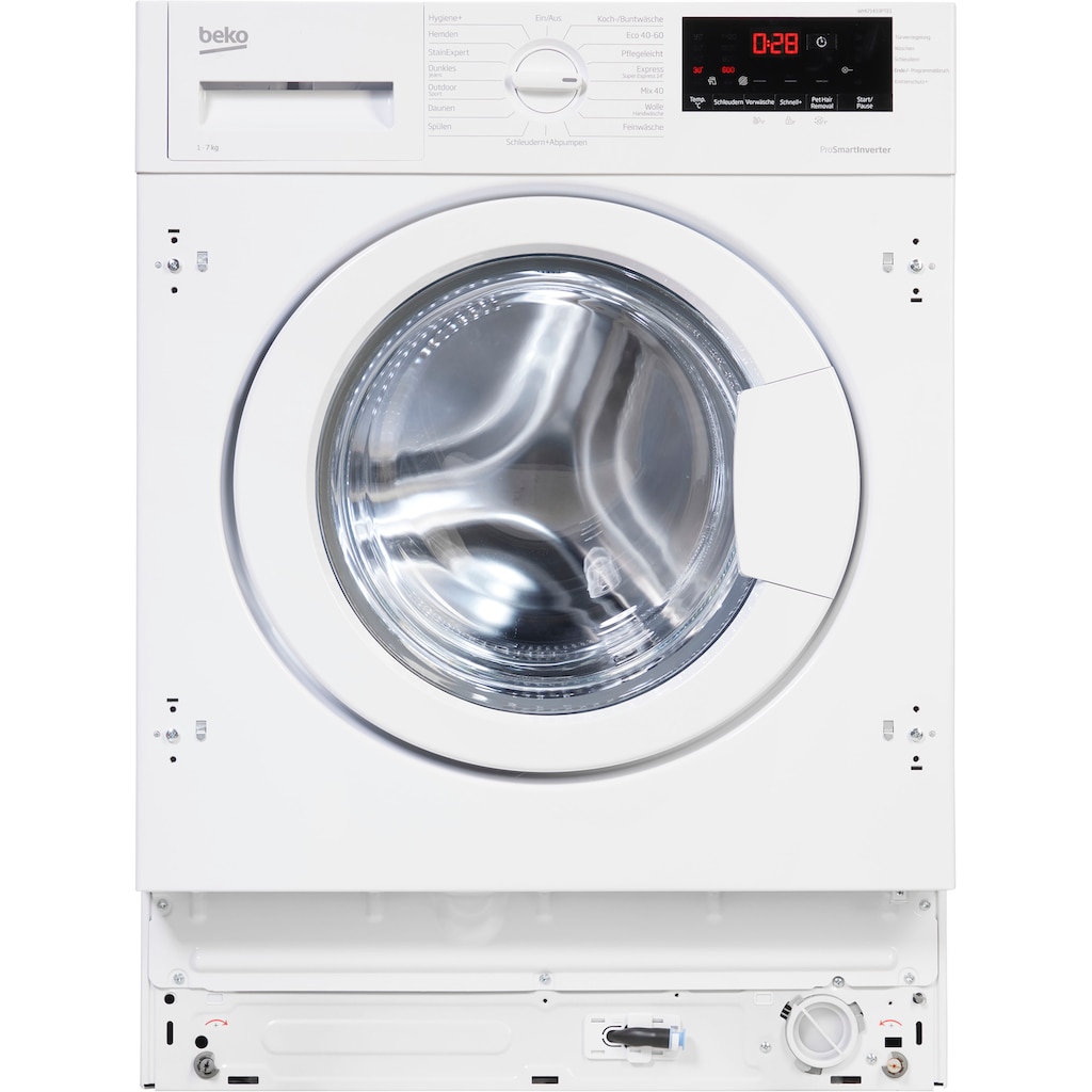 BEKO Einbauwaschmaschine »WMI71433PTE1«, WMI71433PTE1, 7 kg, 1400 U/min