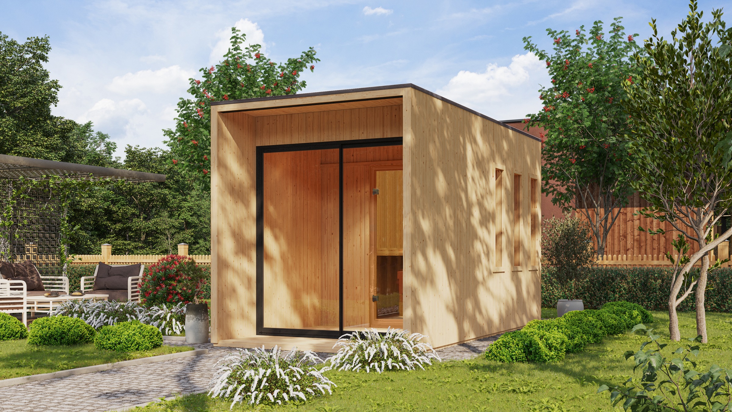 Karibu Saunahaus »»Matheo« naturbelassen« Set günstig online kaufen