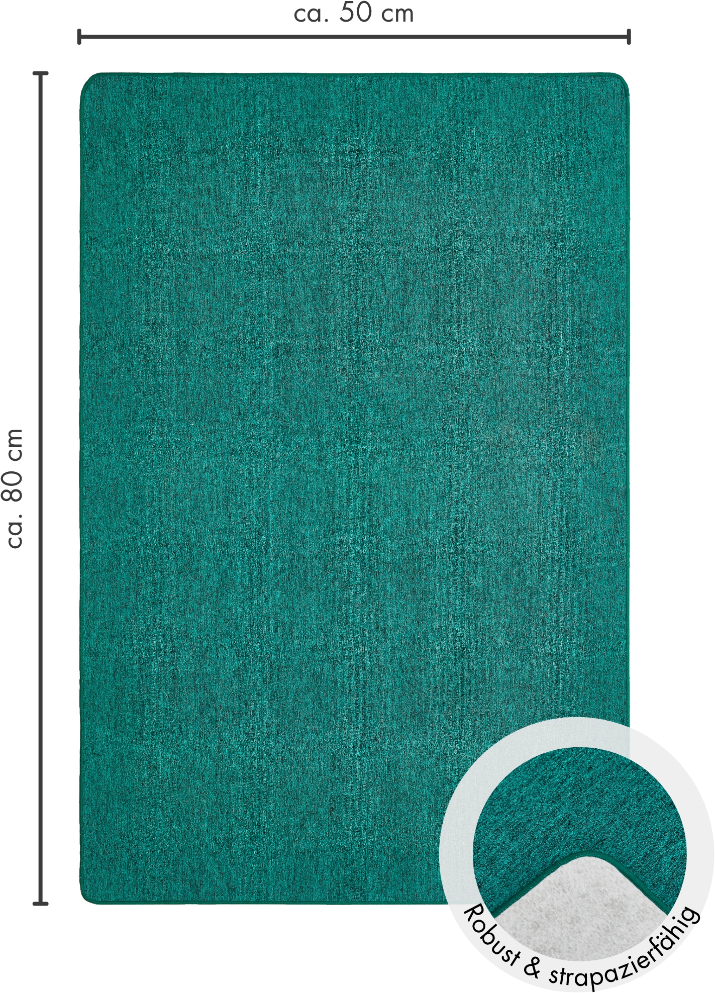 Andiamo Teppich »Luton, Made in Germany« rechteckig 5 mm Höhe melierte Optik, auch als Läufer, Wohnzimmer & Schlafzimmer