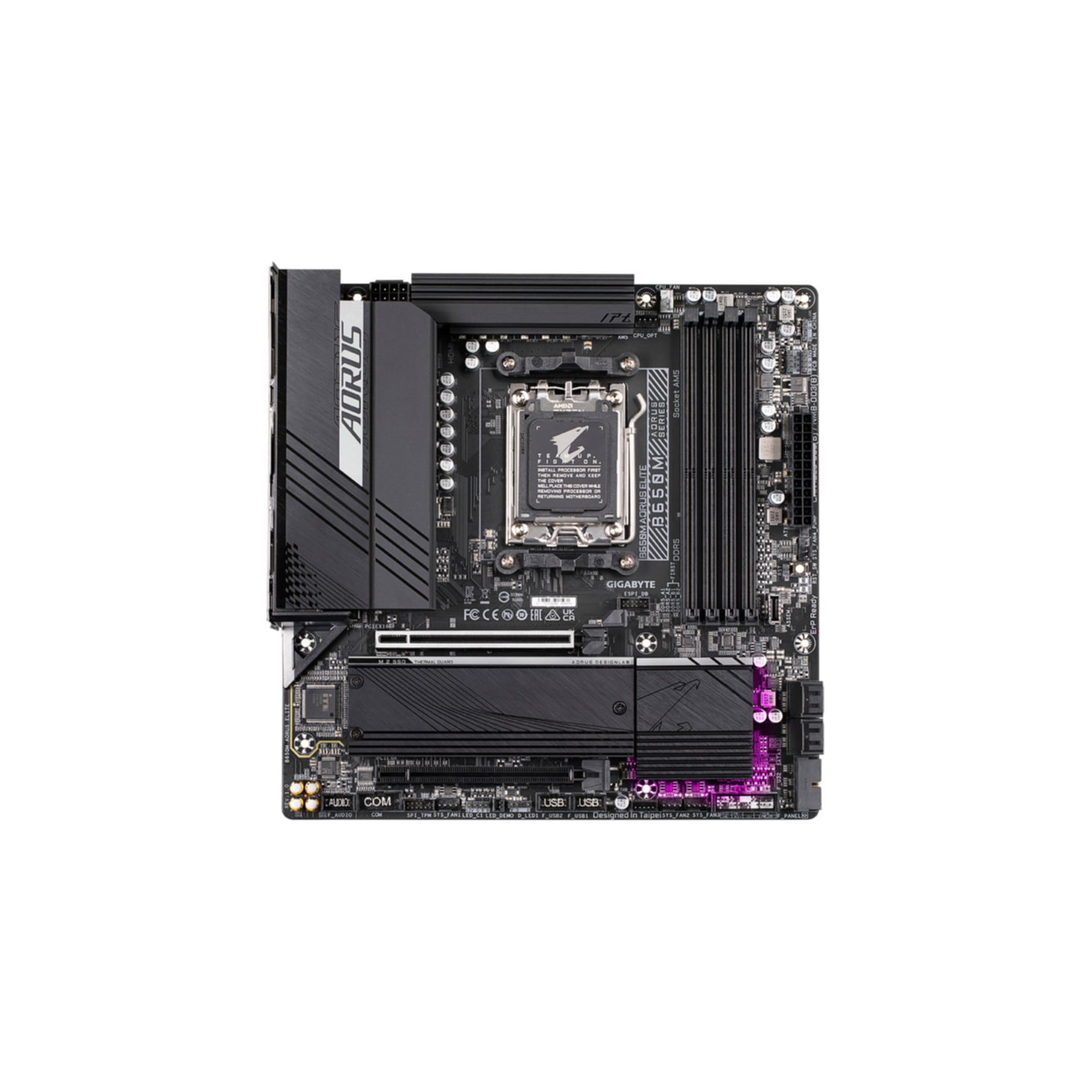 Gigabyte Mainboard »B650M AORUS ELITE Mainboard – Unterstützt AMD Ryzen 9000 CPUs, 12+2+2«