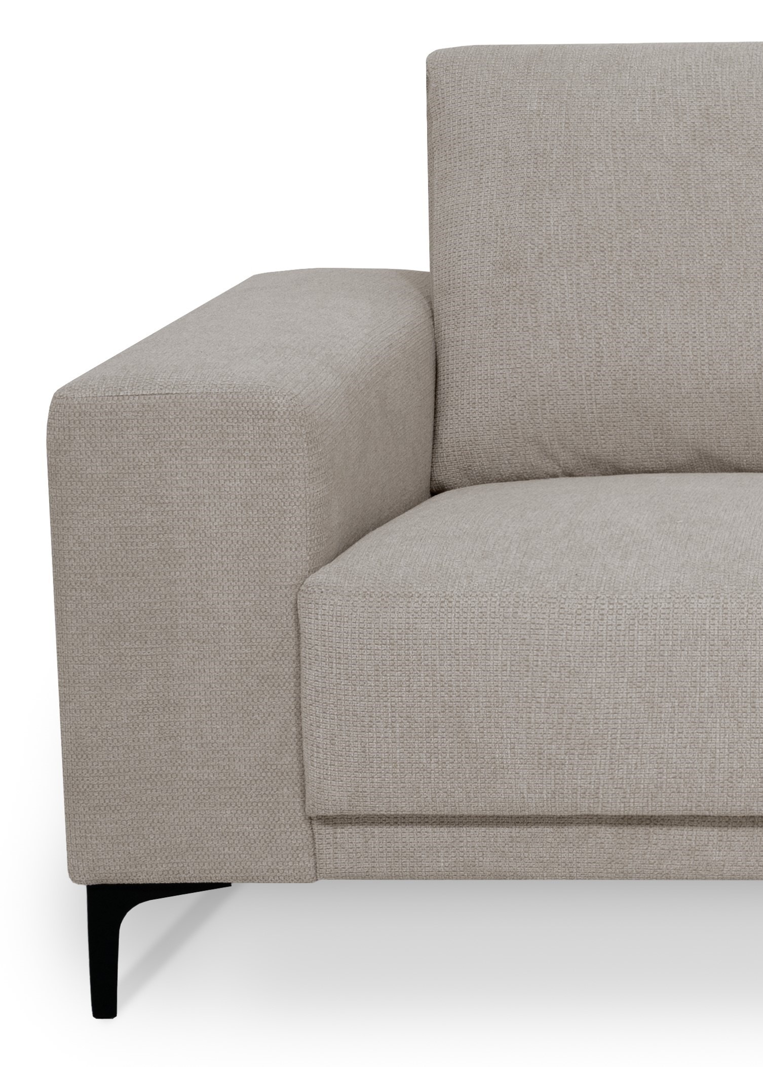 Places of Style 2-Sitzer »Xander«, Breite 164 cm, Webstoff, Soft-Touch Chenille, schwarze Metallfüßen