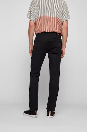 BOSS ORANGE Slim-fit-Jeans »Delaware BC-L-C«, mit Leder-Markenlabel am hinteren Bundabschluss