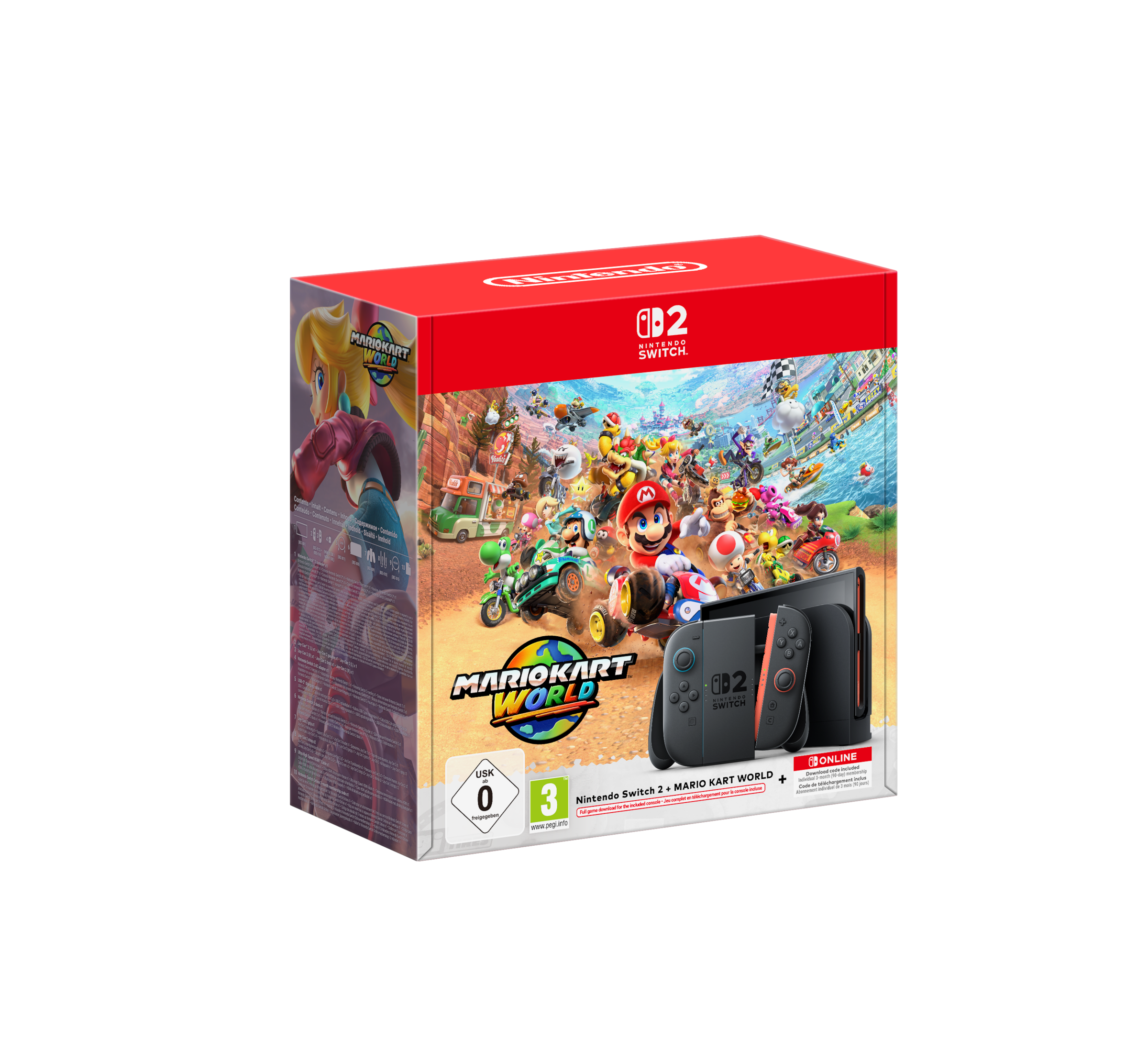 Nintendo Switch 2 Spielekonsole »Nintendo Switch 2 + Mario Kart World« 256 GB + 3 monatige Nintendo Switch Online Mitgliedschaft
