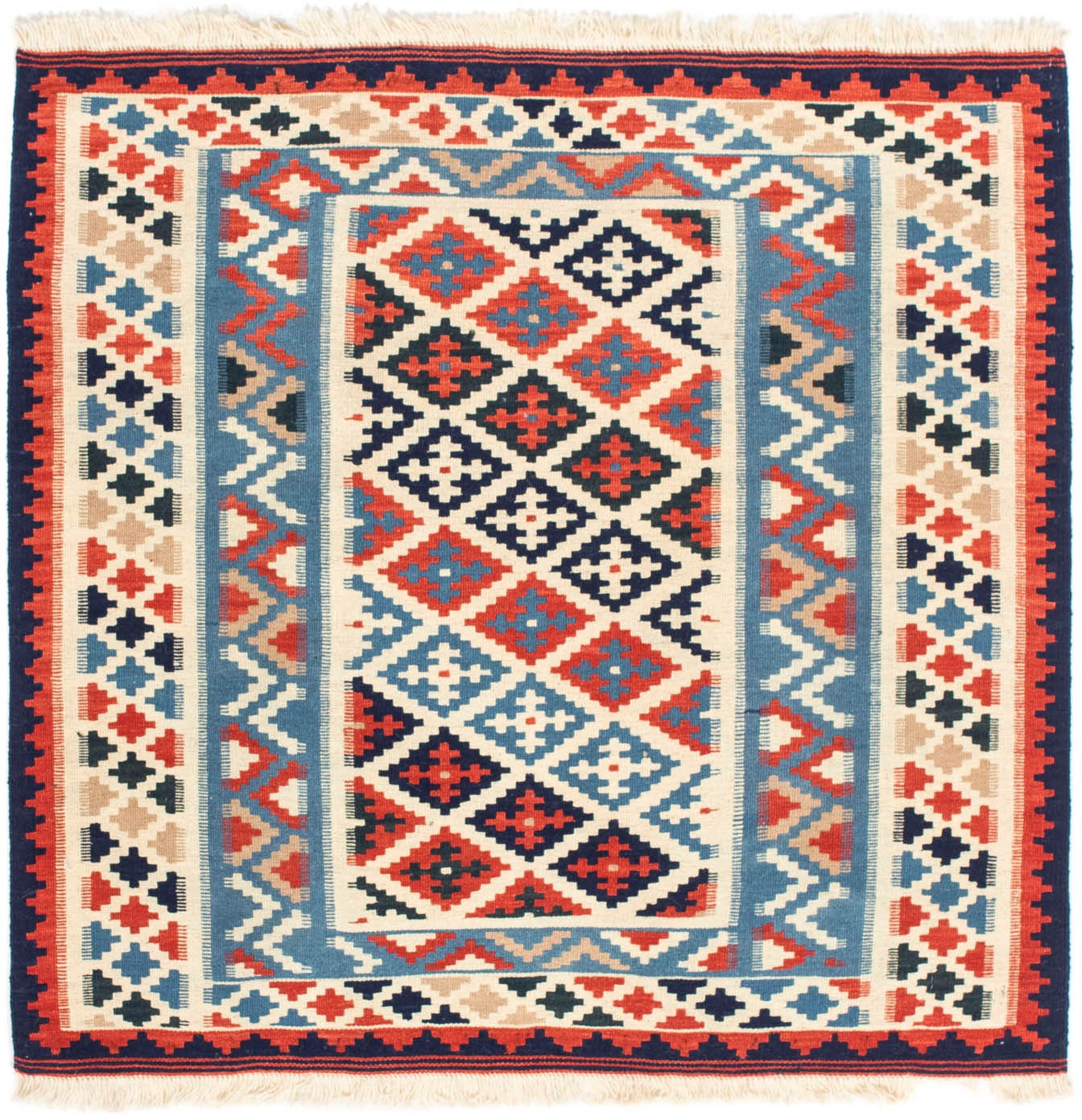 morgenland Wollteppich »Kelim - Oriental quadratisch - 105 x 100 cm - beige günstig online kaufen