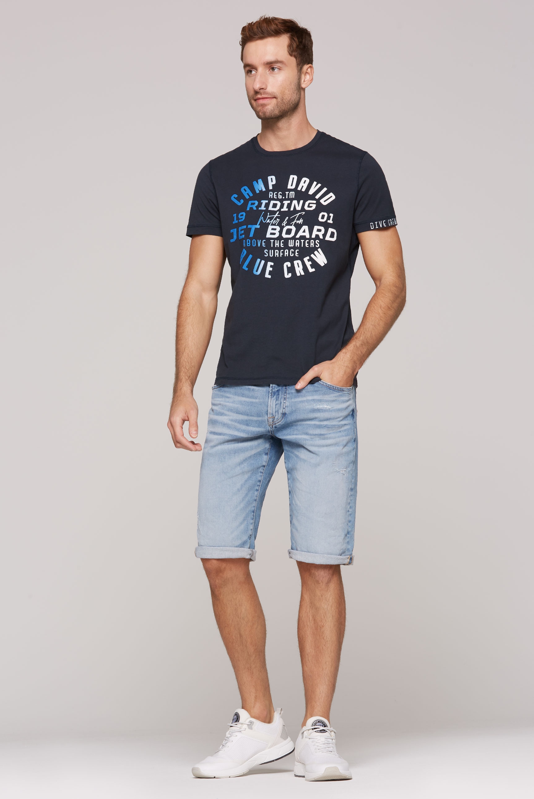 CAMP DAVID T-Shirt, mit Logo Print