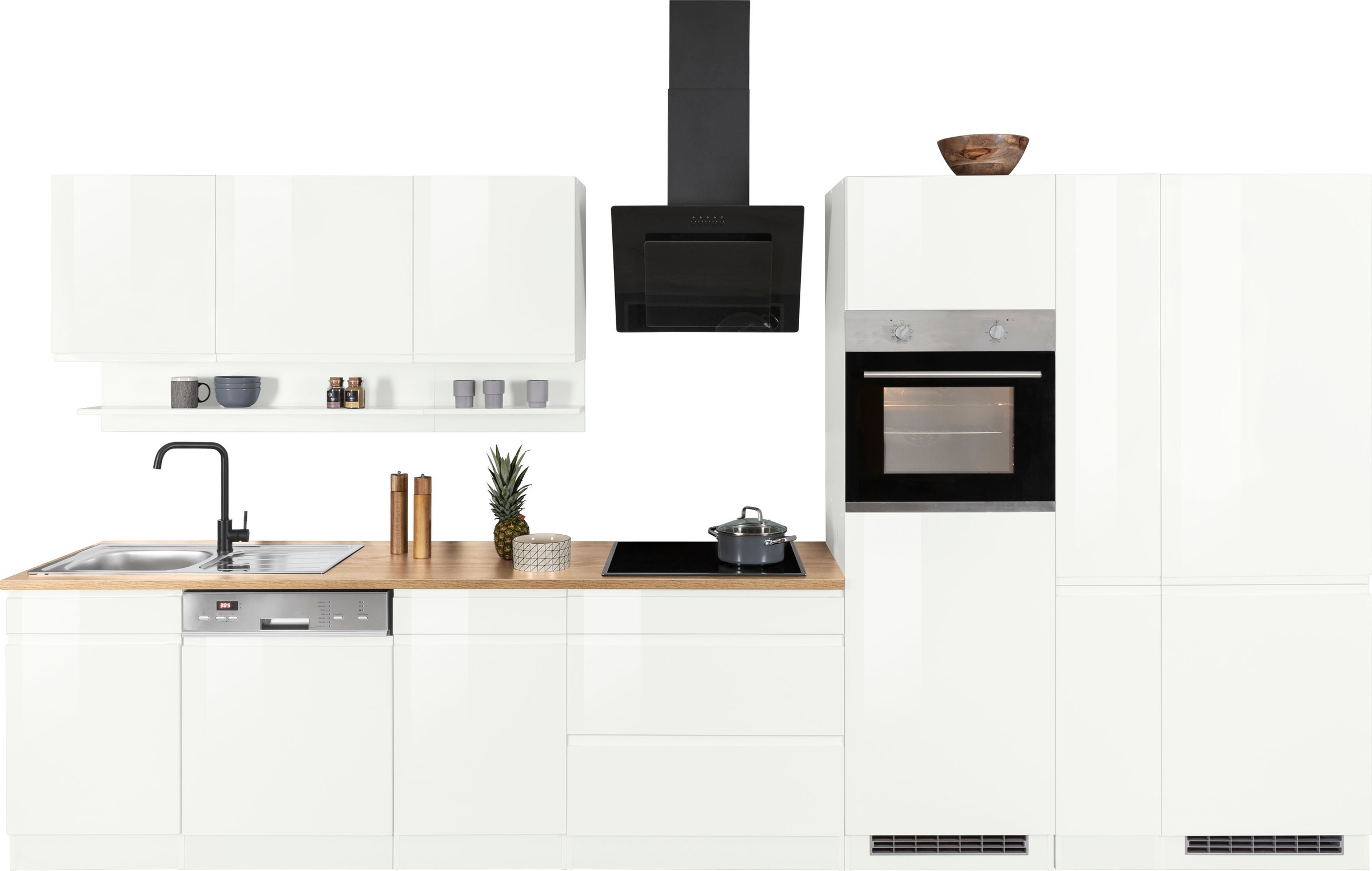 KOCHSTATION Küchenzeile »KS-Virginia«, Breite 390 cm, mit Glaskeramik-oder günstig online kaufen