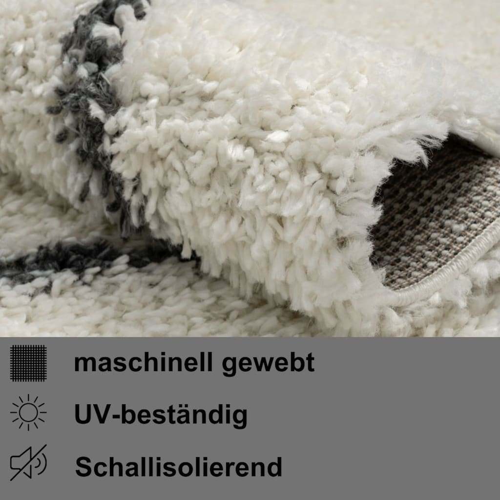 Myflair Möbel & Accessoires Hochflor-Teppich »My Shaggy Raute«, rechteckig