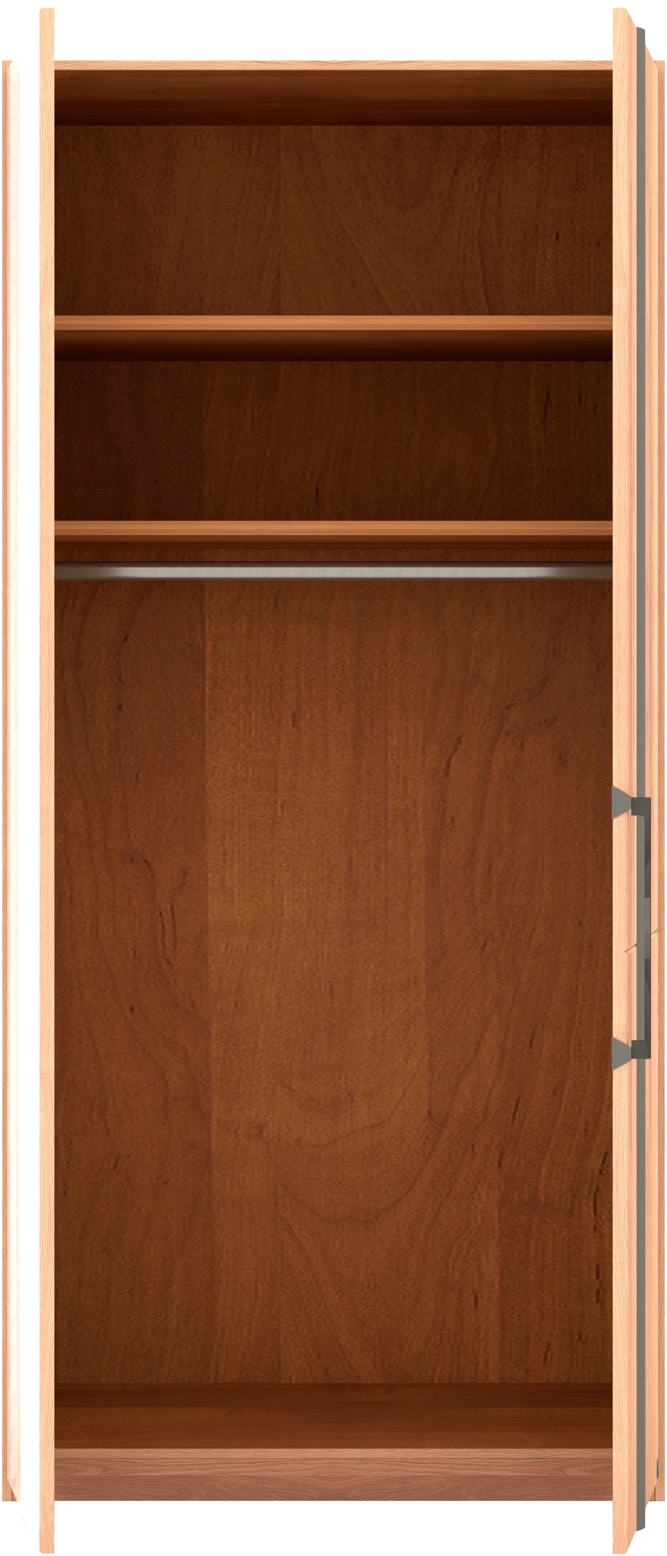 Musterring Drehtürenschrank »Sorrent, Kleiderschrank, Schrank, teilmassiv Eiche«, (mit Türdämpfern, in 5 Breiten & 2 Höhen, extra Böden, MADE IN GERMANY), Türen Eiche massiv oder als Parsol-Bronze-Spiegel, verschiedene Maße