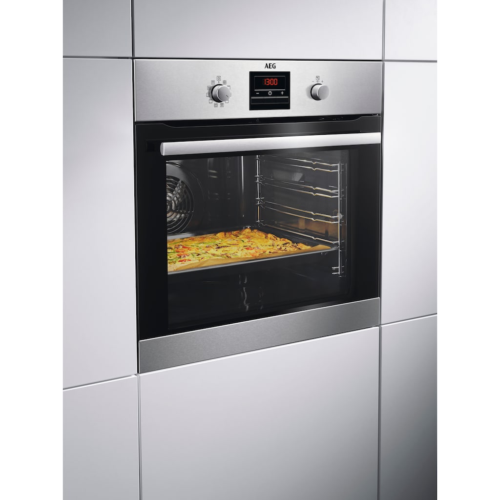 AEG Einbaubackofen »BPS33102ZM«,  Pyrolyse-Selbstreinigung, Backauszug, 2 Paar